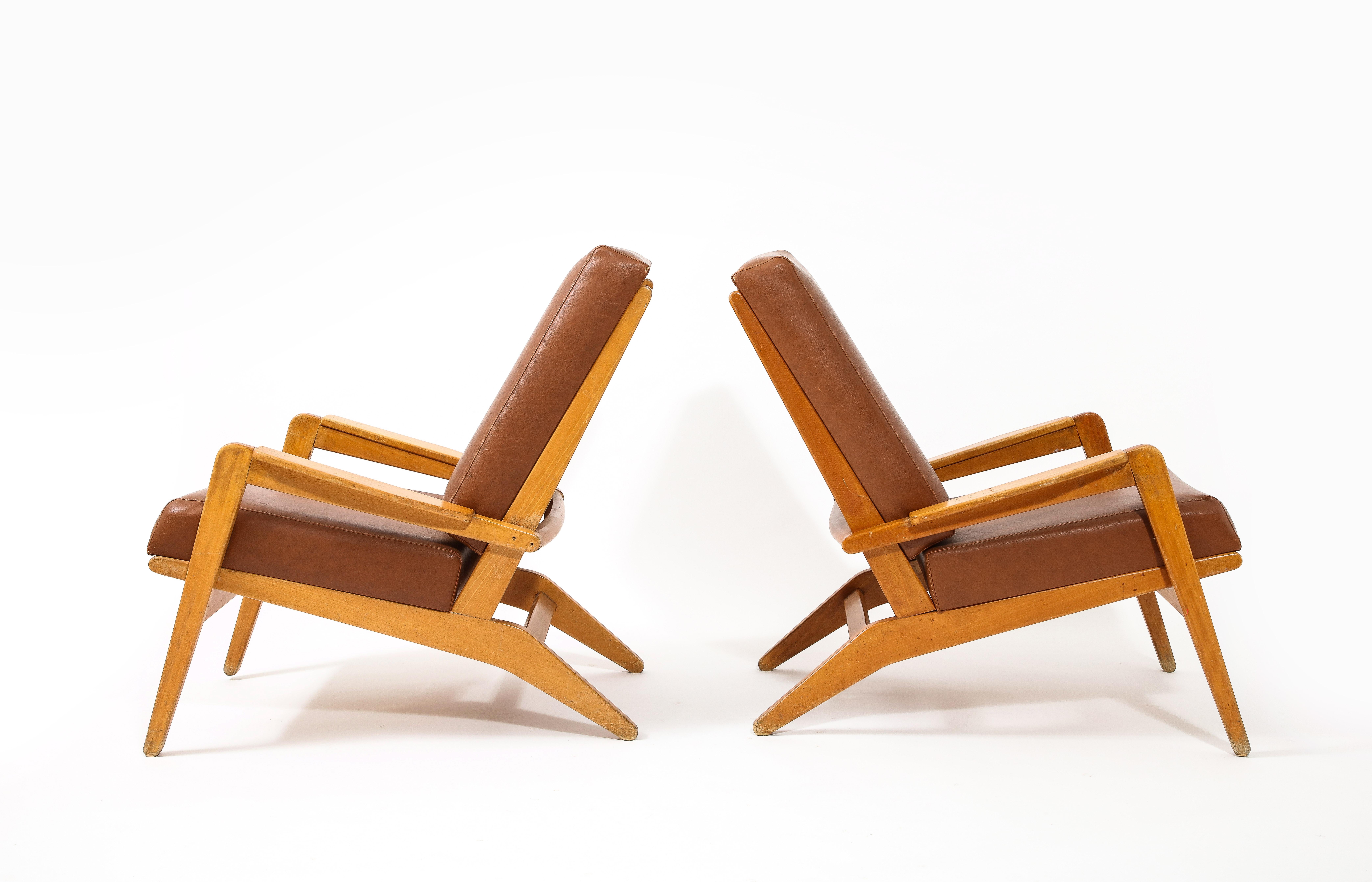 FS 105 Loungers by Pierre Guariche, France 1950 For Sale 4