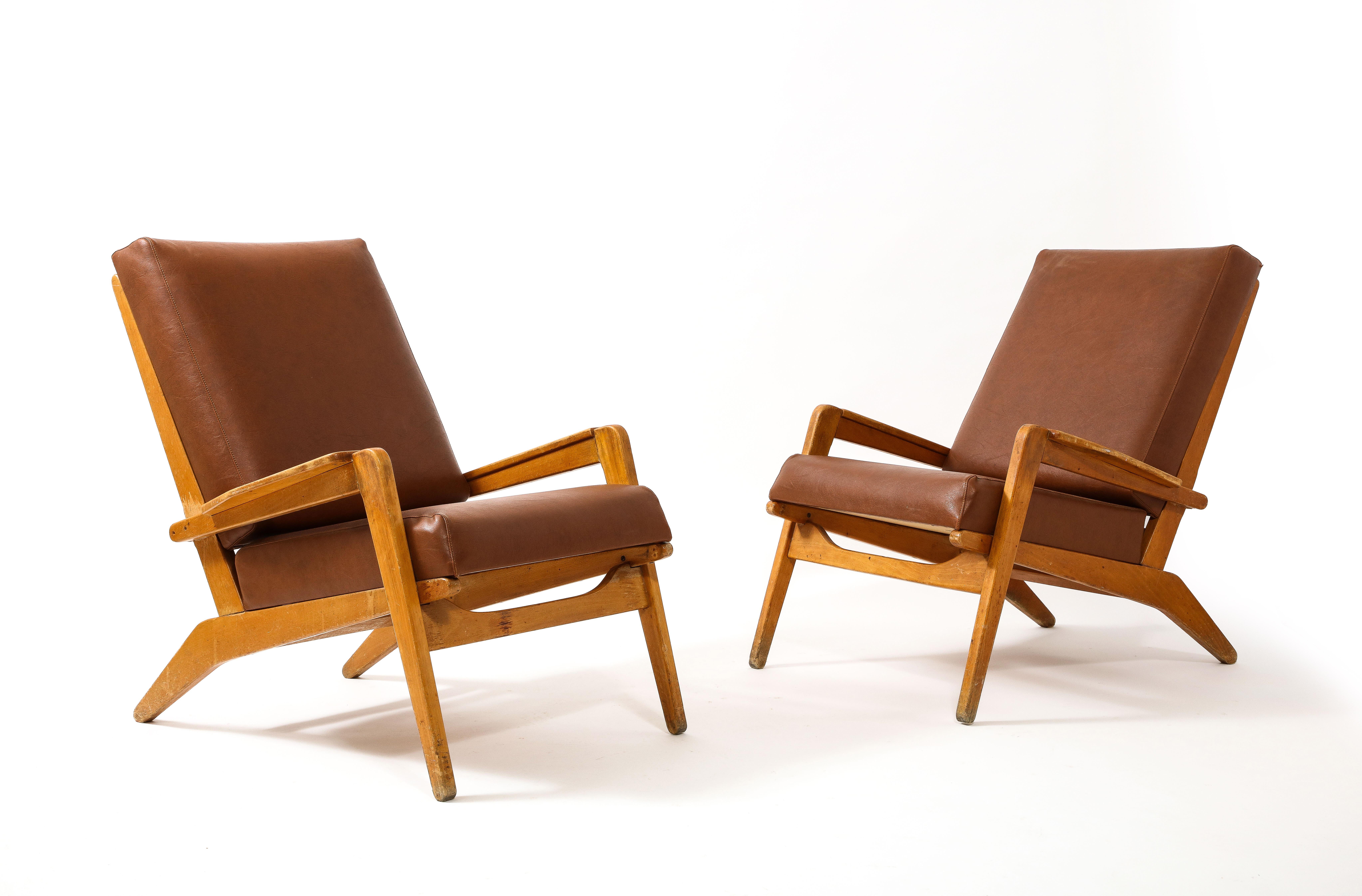 FS 105 Loungers by Pierre Guariche, France 1950 For Sale 5