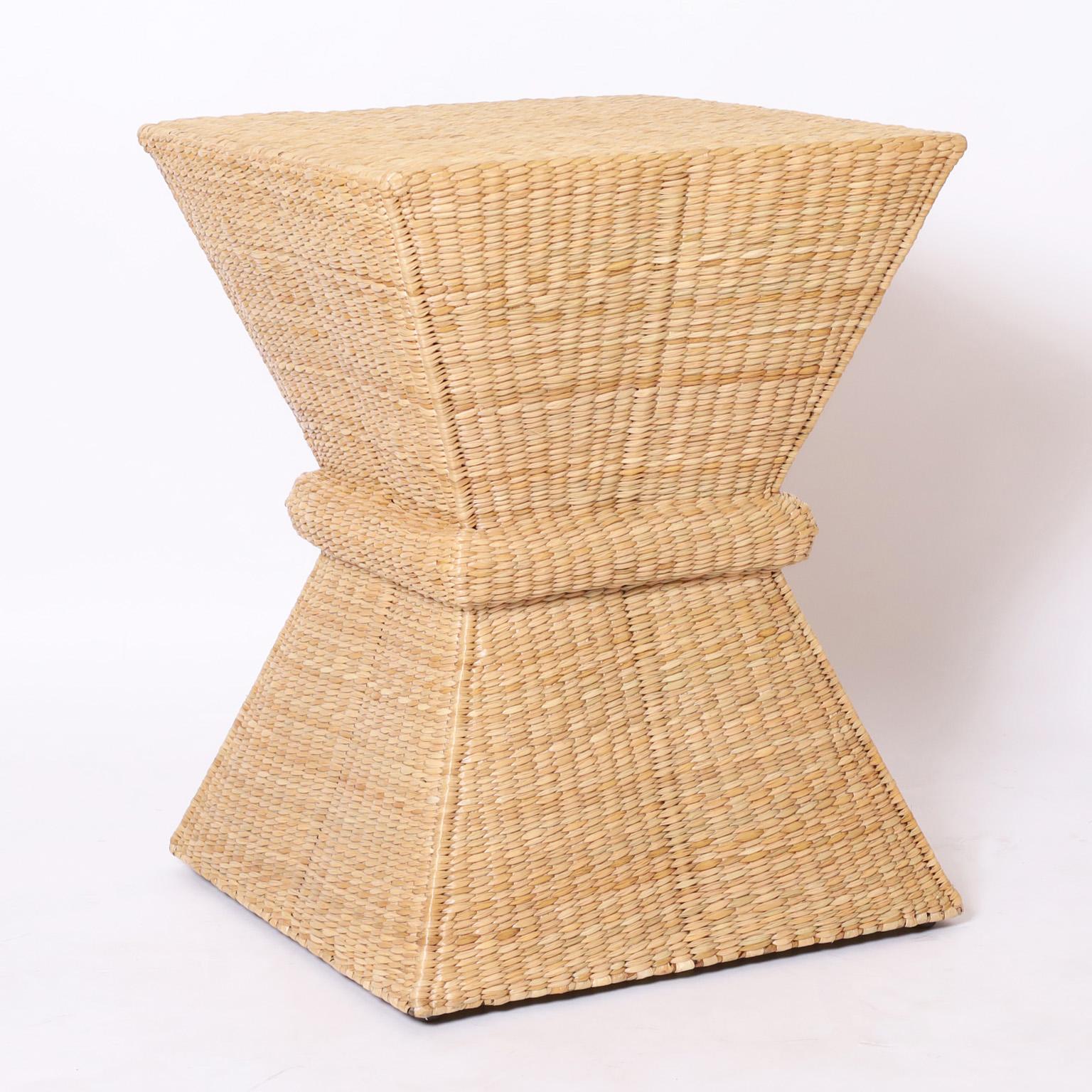 Hand-Crafted  FS Flores Collection Pair of Midcentury Style Sheaf of Wheat Stands For Sale