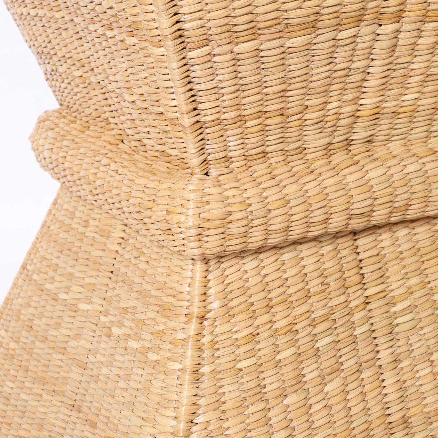 Wicker  FS Flores Collection Pair of Midcentury Style Sheaf of Wheat Stands For Sale
