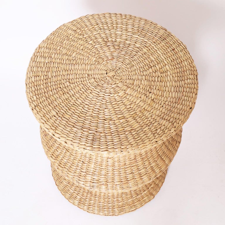 Fs Flores Collection Pair of Woven Reed Midcentury Style Stands For ...