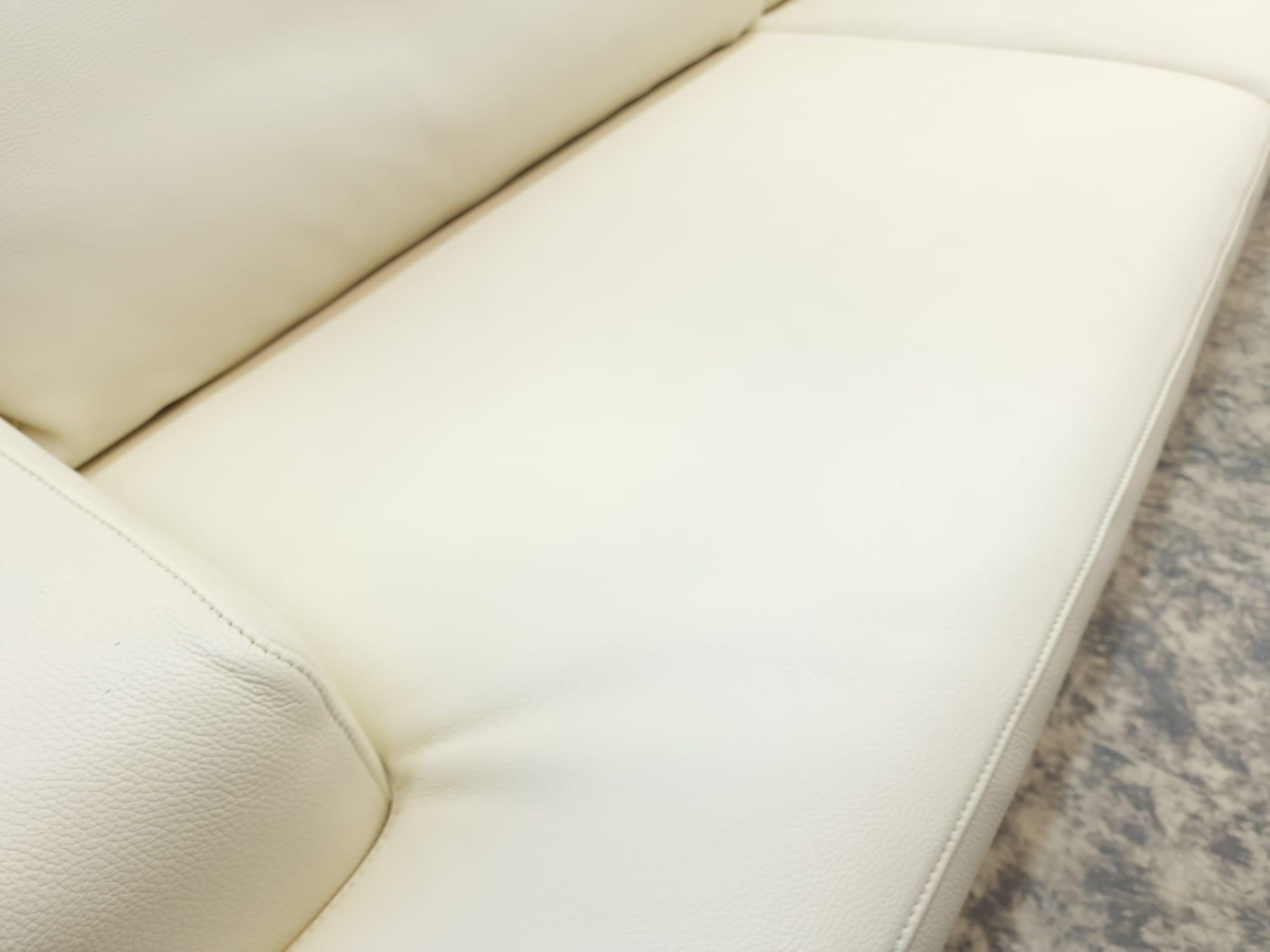 Fsm Clarus Designersofa Hocker Funktionssofa Ledersofa Creme Couch De sede For Sale 3