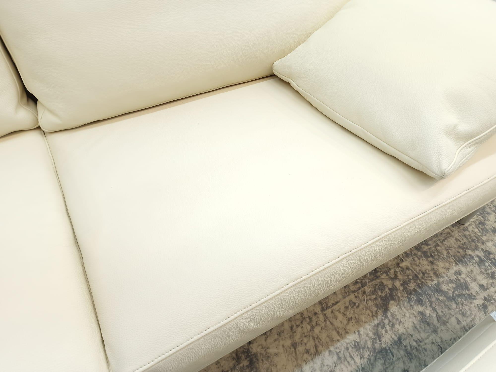 Fsm Clarus Designersofa Hocker Funktionssofa Ledersofa Creme Couch De sede For Sale 8