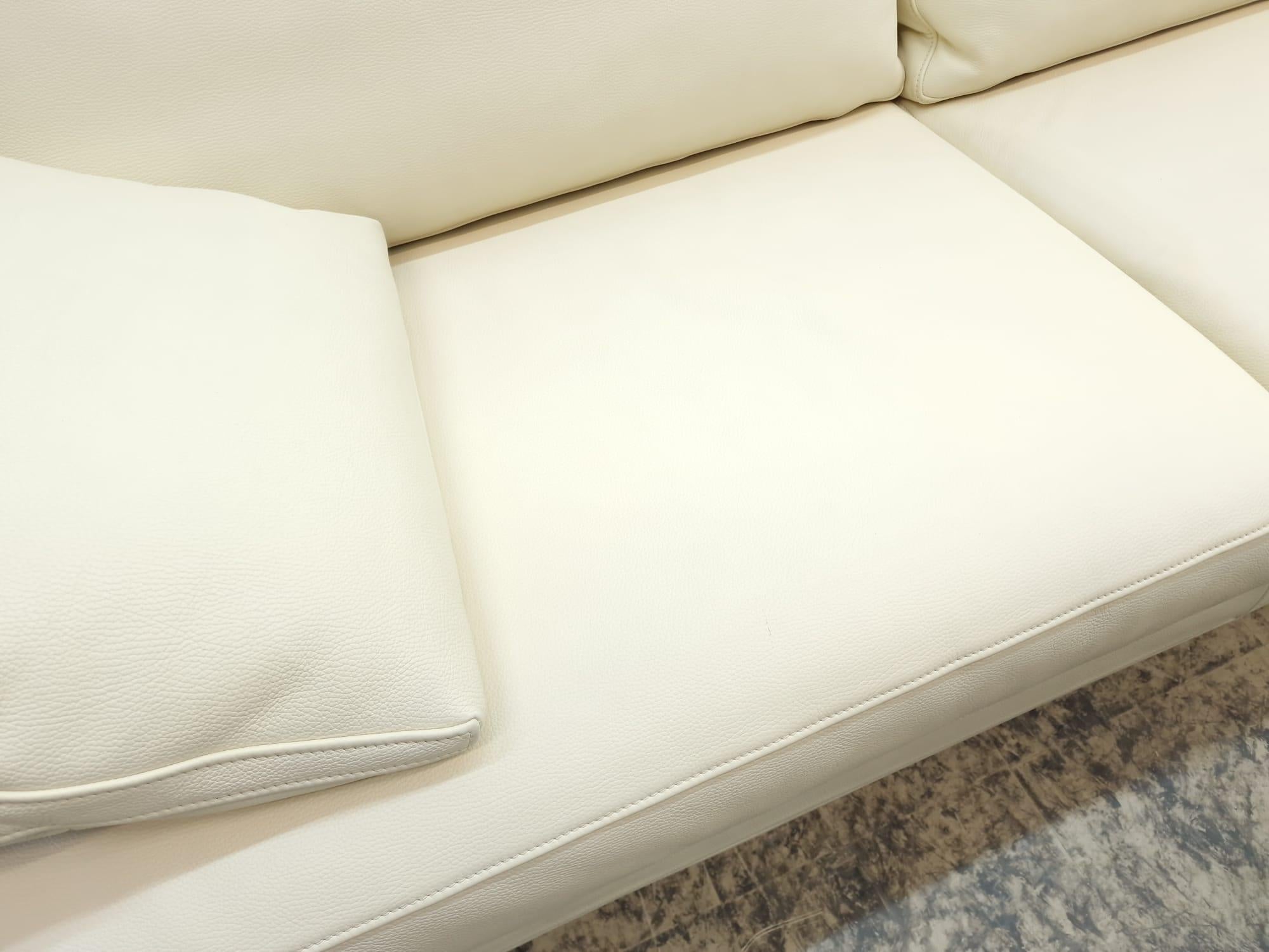 Fsm Clarus Designersofa Hocker Funktionssofa Ledersofa Creme Couch De sede For Sale 10