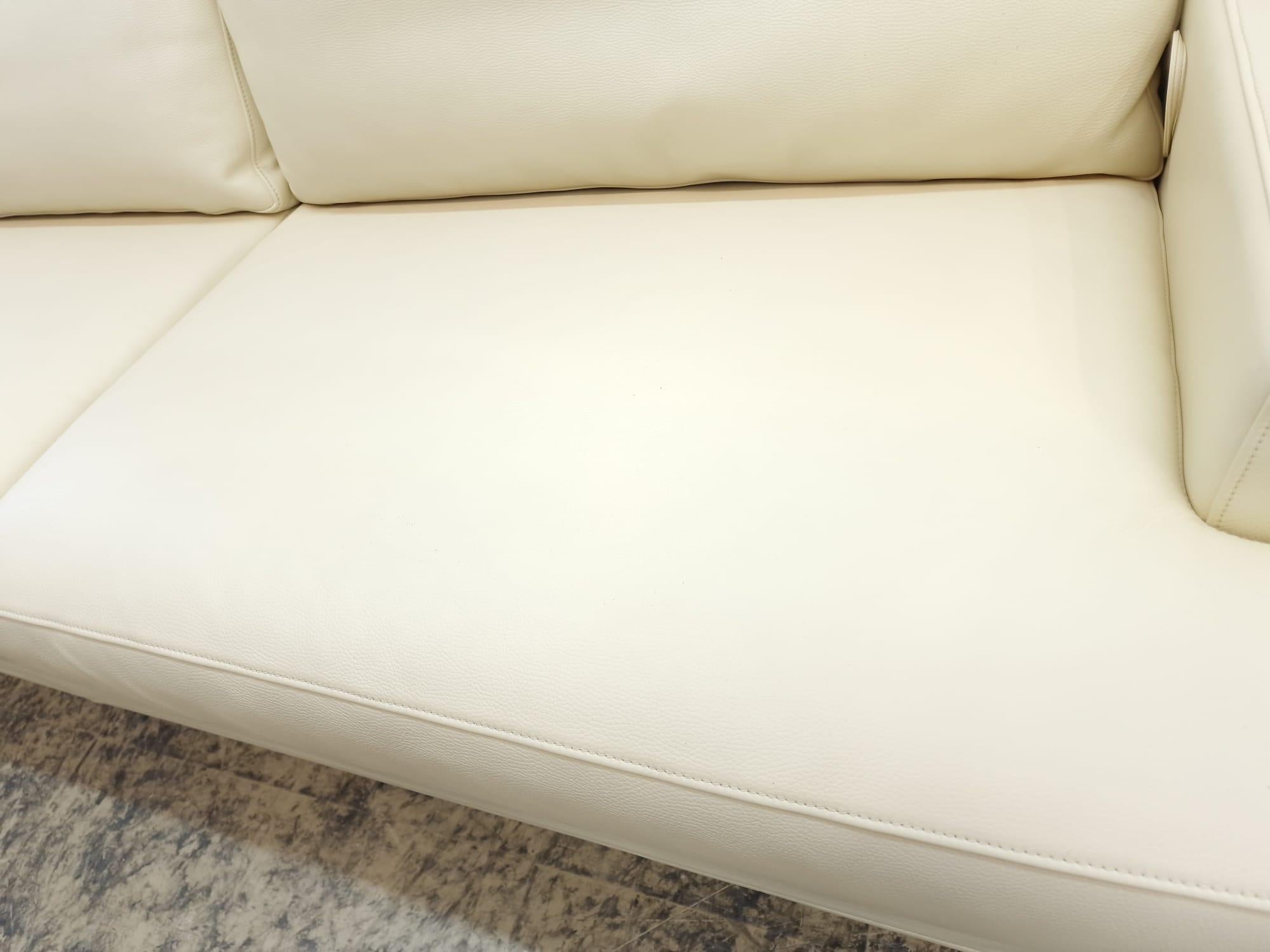 Bauhaus Fsm Clarus Designersofa Hocker Funktionssofa Ledersofa Creme Couch De sede For Sale