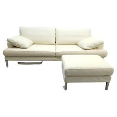 Fsm Clarus Designersofa Hocker Funktionssofa Ledersofa Creme Couch De sede