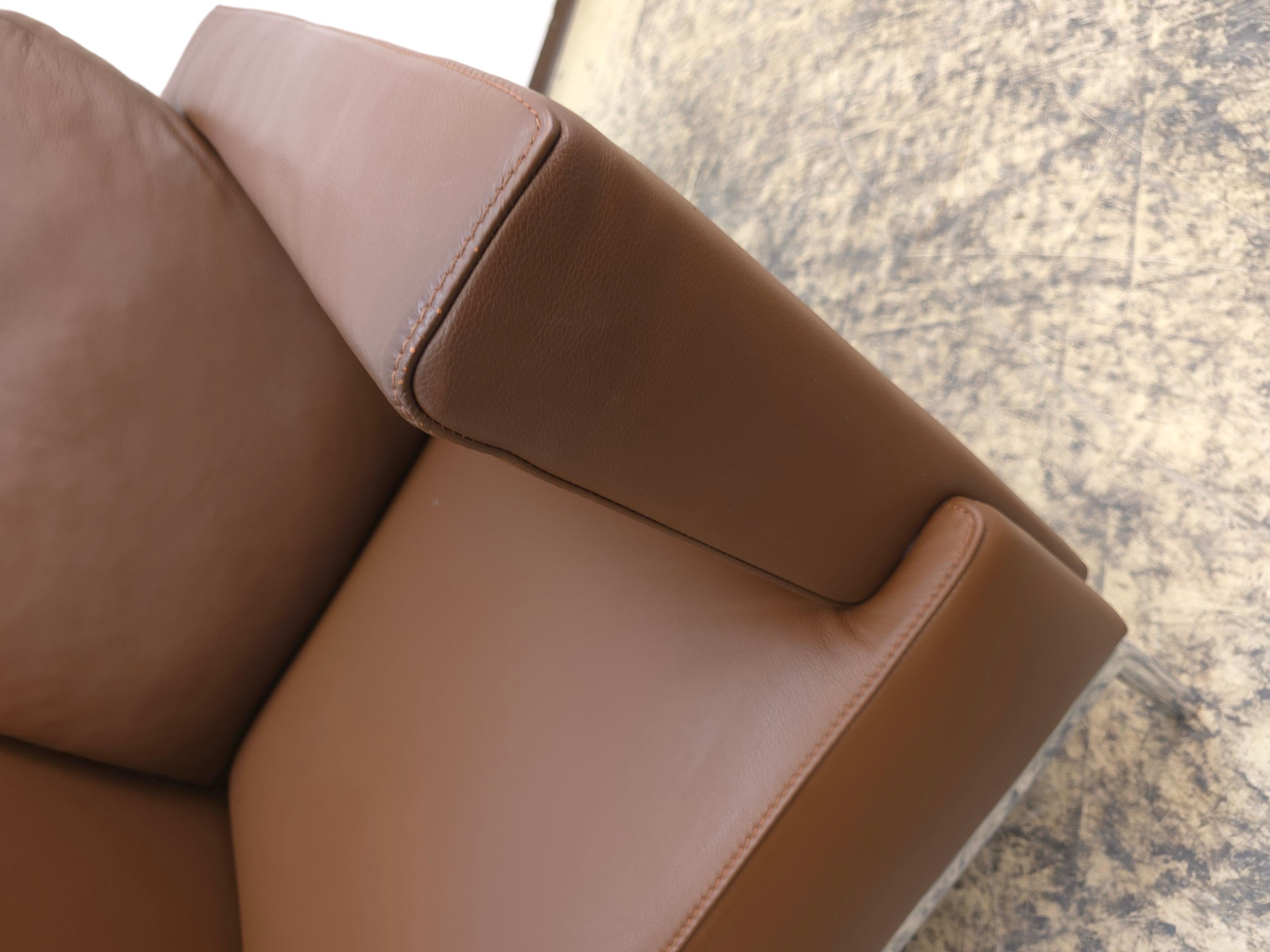 FSM Easy Ledersessel Braun Designklassiker Silla de Piel Moderna Ikonisch Moderno en venta
