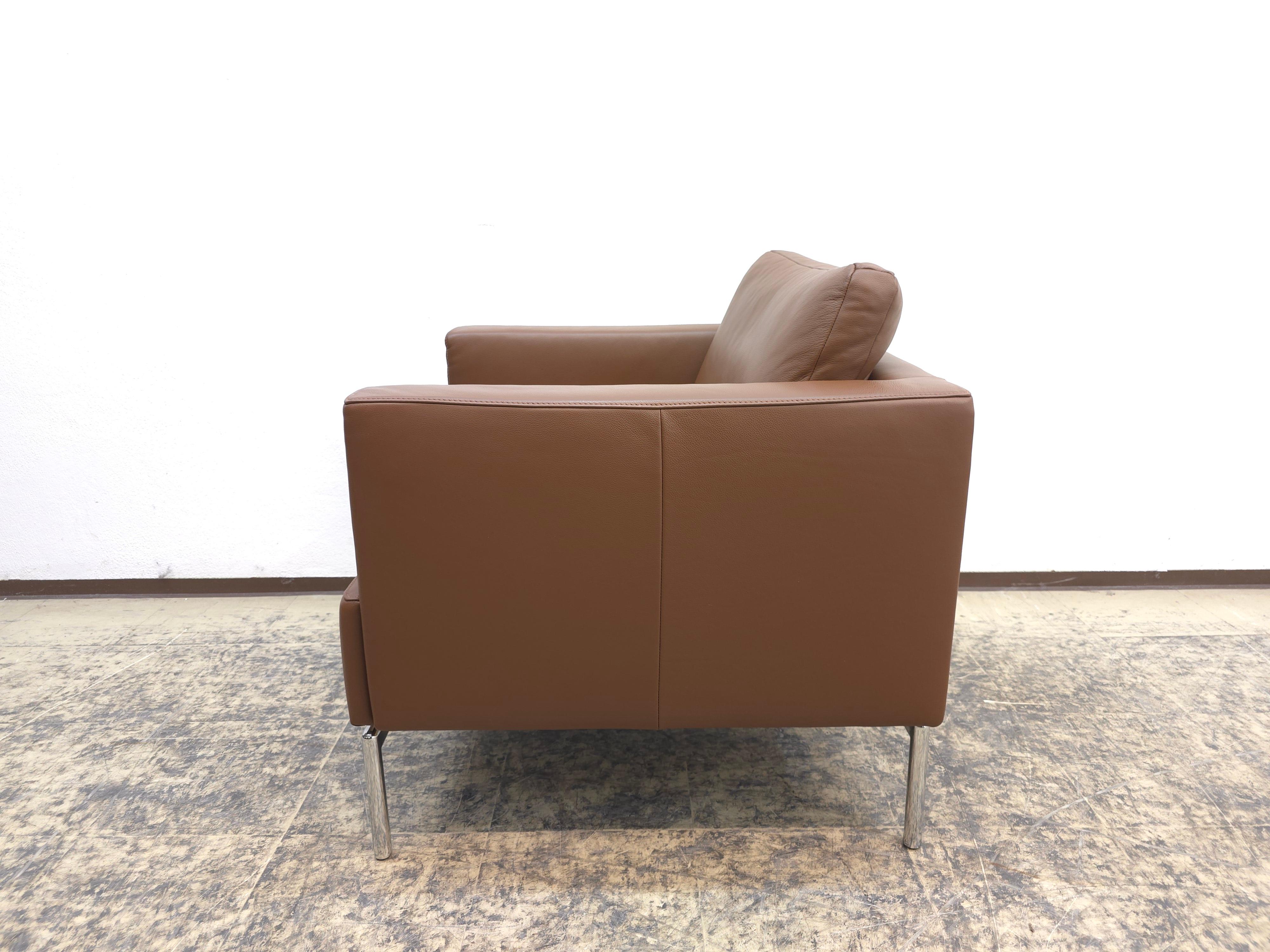 FSM Easy Ledersessel Braun Designklassiker Silla de Piel Moderna Ikonisch en venta 2