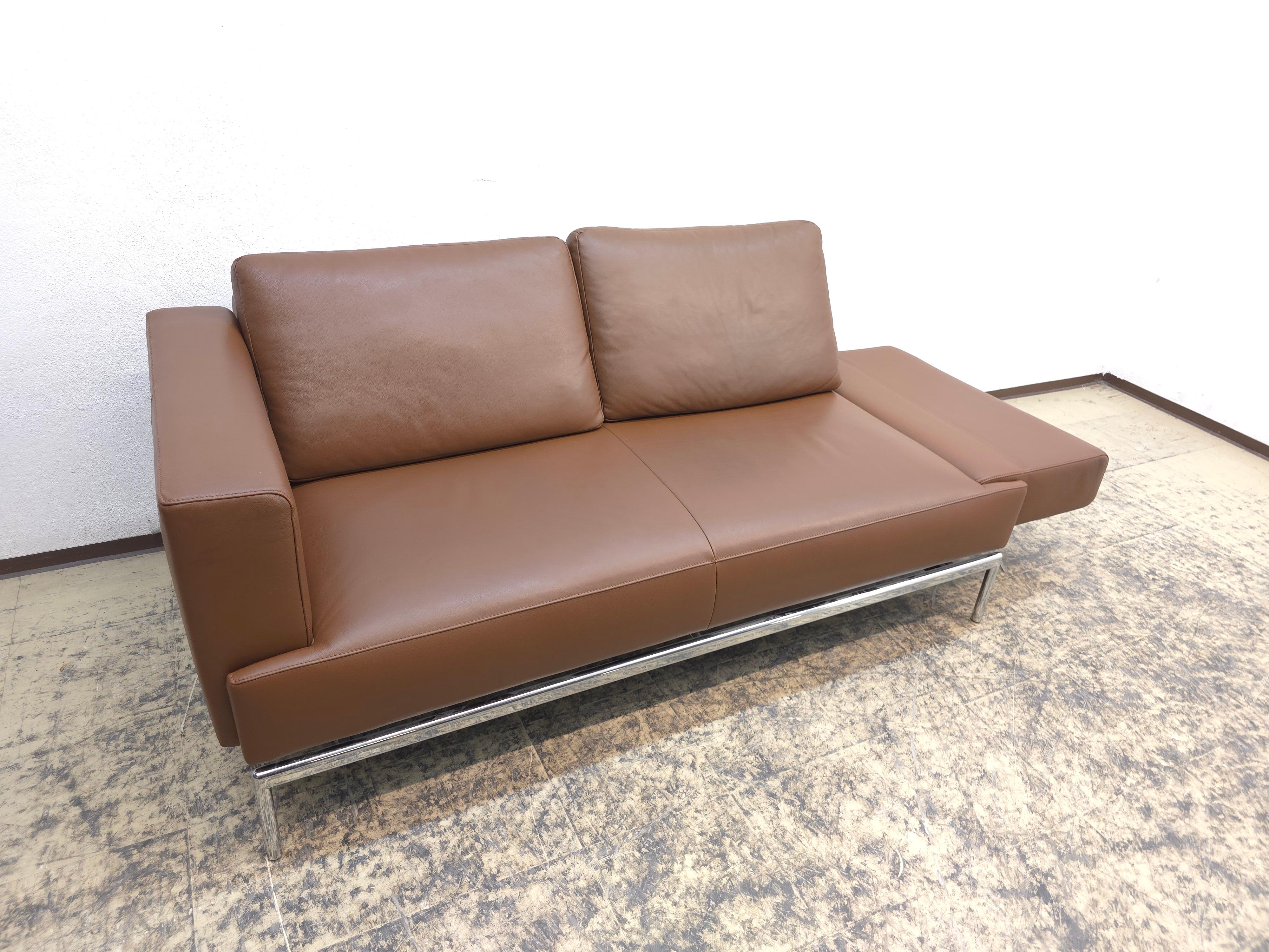 FSM Easy Ledersofa Braun Funktionssofa Designersofa im Angebot 7