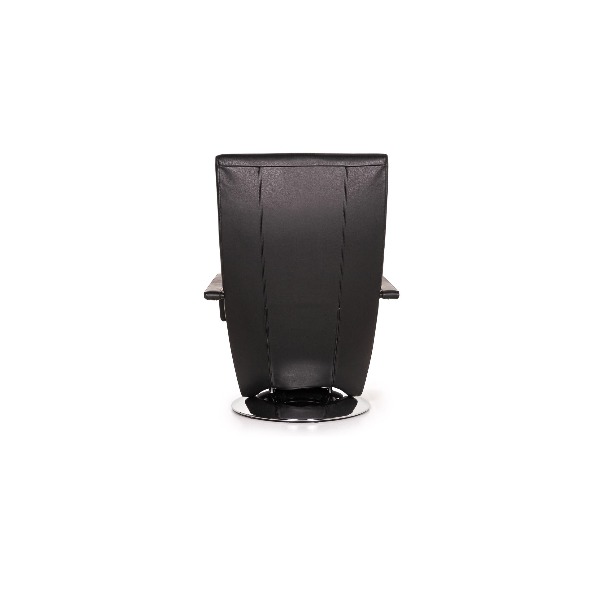 Fsm Evolo Leather Armchair Black Electrical Function Relax Function Recliner 4