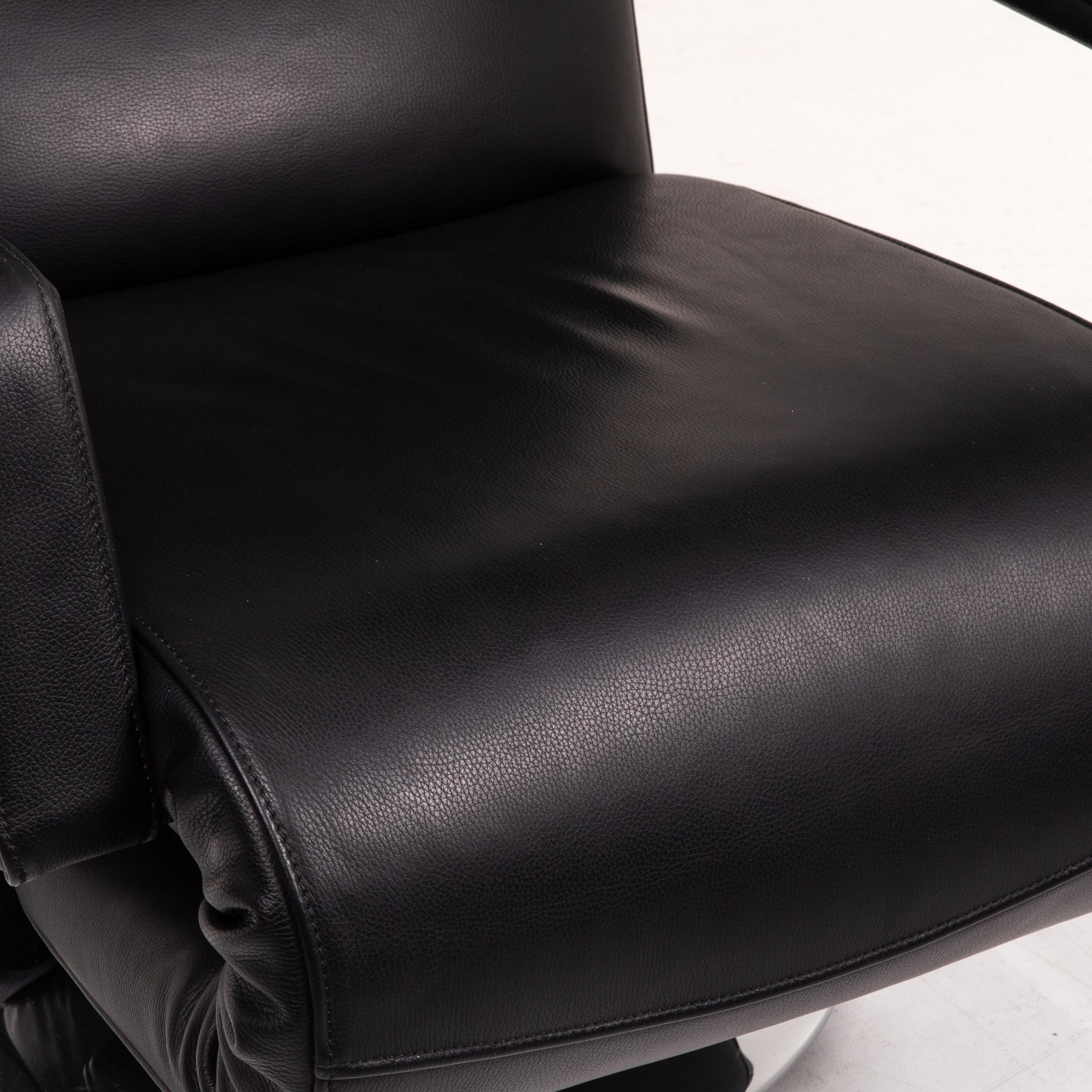 Swiss Fsm Evolo Leather Armchair Black Electrical Function Relax Function Recliner