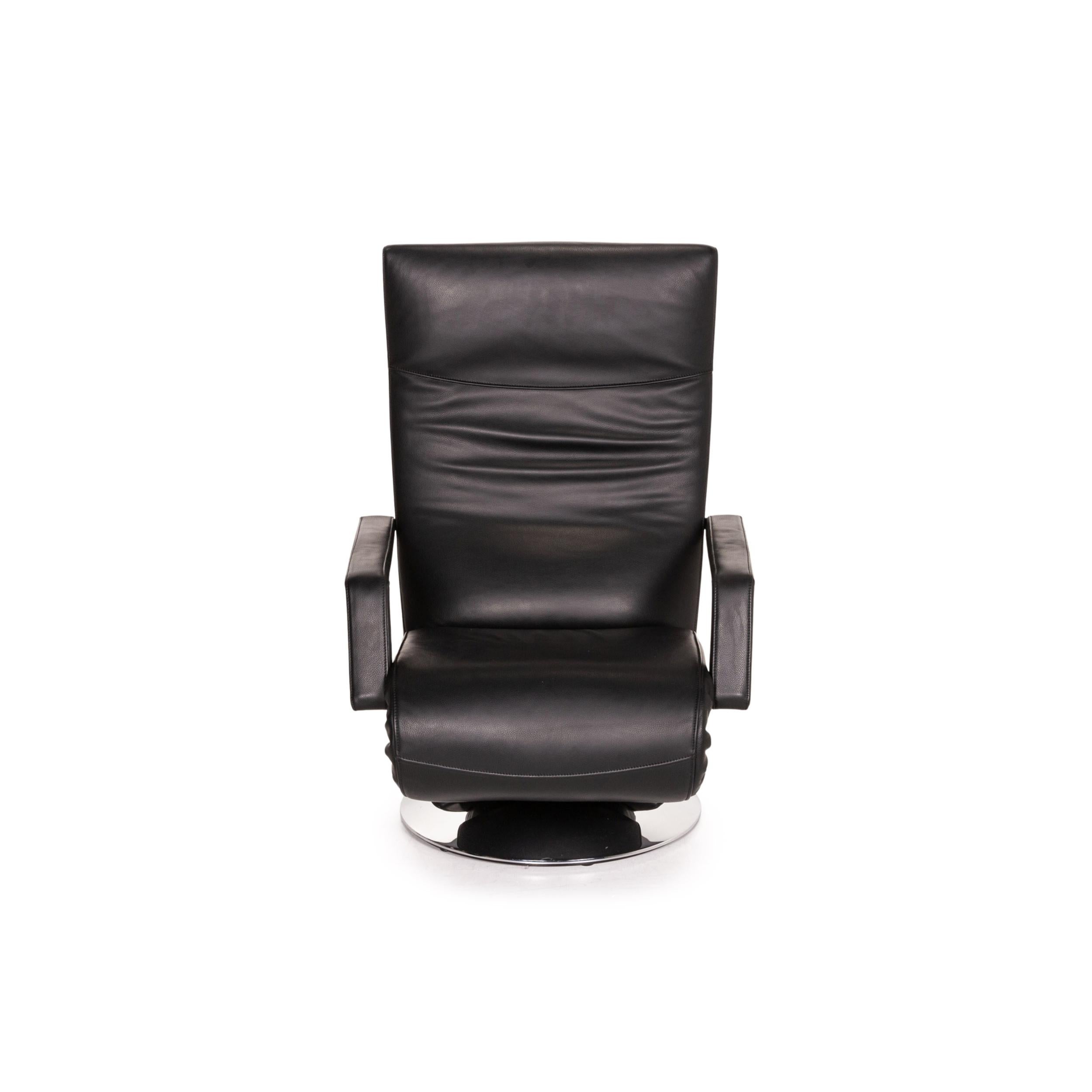 Fsm Evolo Leather Armchair Black Electrical Function Relax Function Recliner 2