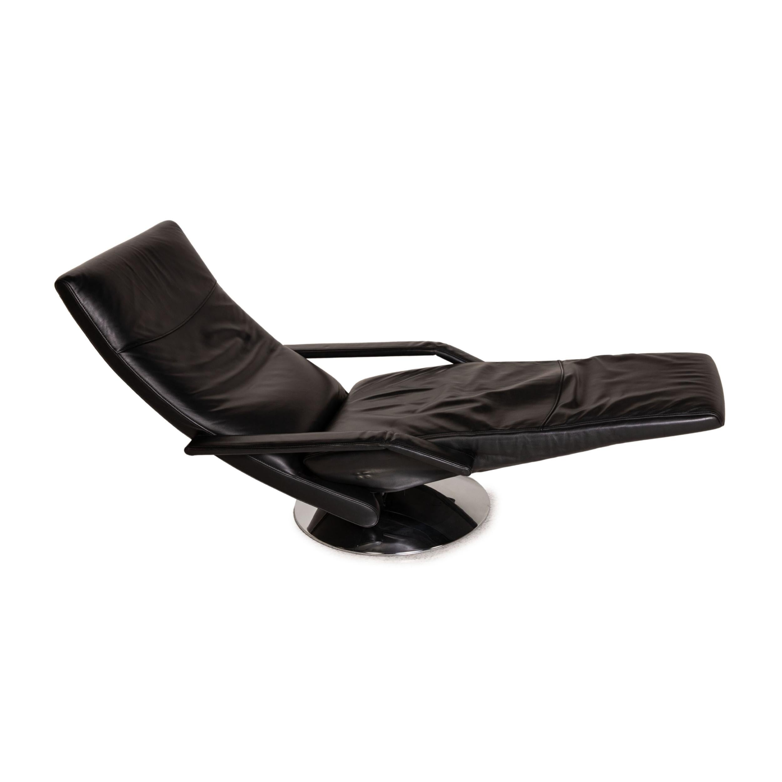 Modern FSM Evolo Leather Armchair Black Function Relax Function For Sale