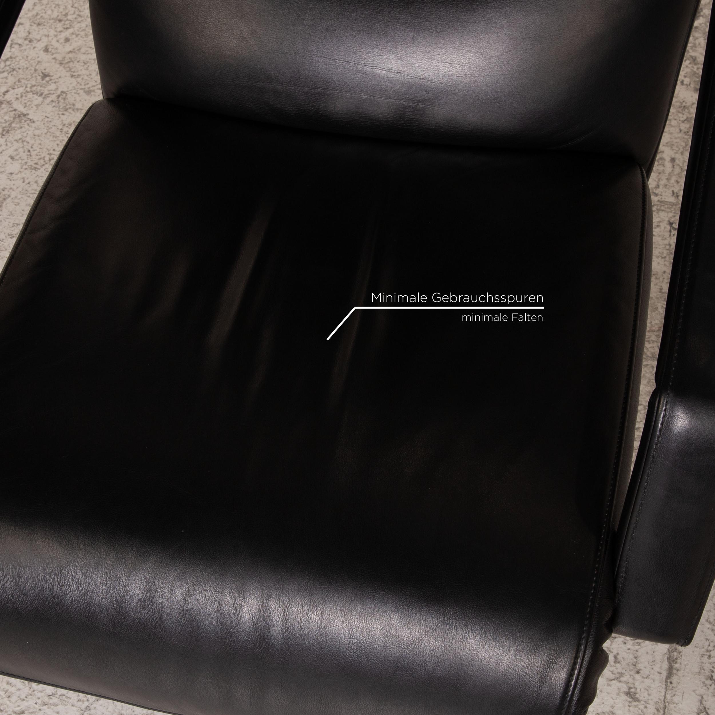 FSM Evolo Leather Armchair Black Function Relax Function In Good Condition For Sale In Cologne, DE