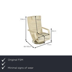 FSM Evolo Leather Armchair Cream Function Relaxation Function