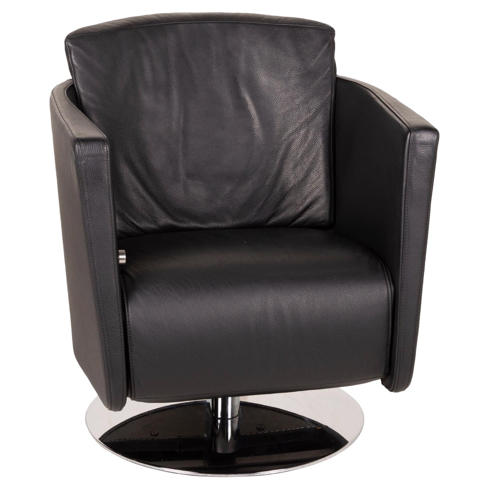 FSM Just Leather Armchair Black Relaxation Function For Sale