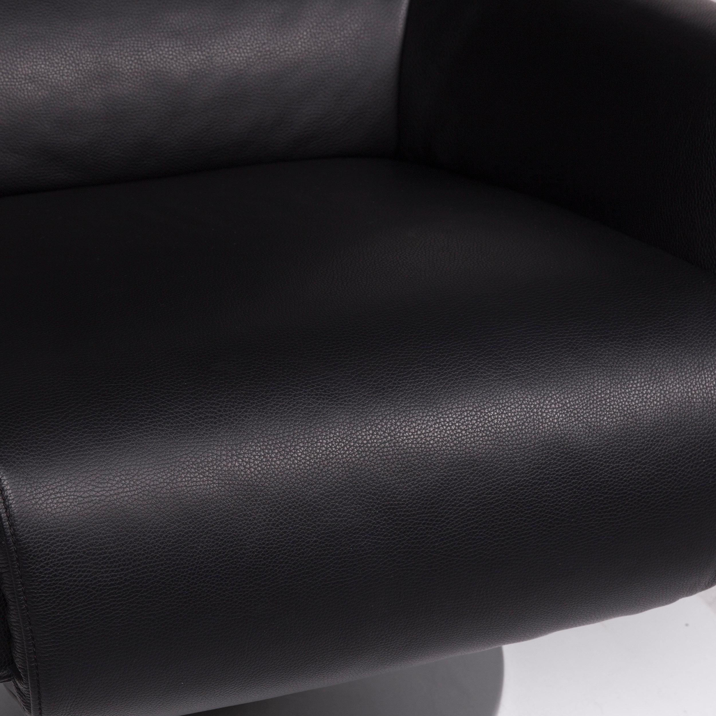 FSM Leather Armchair Black Incl. Function In Excellent Condition In Cologne, DE