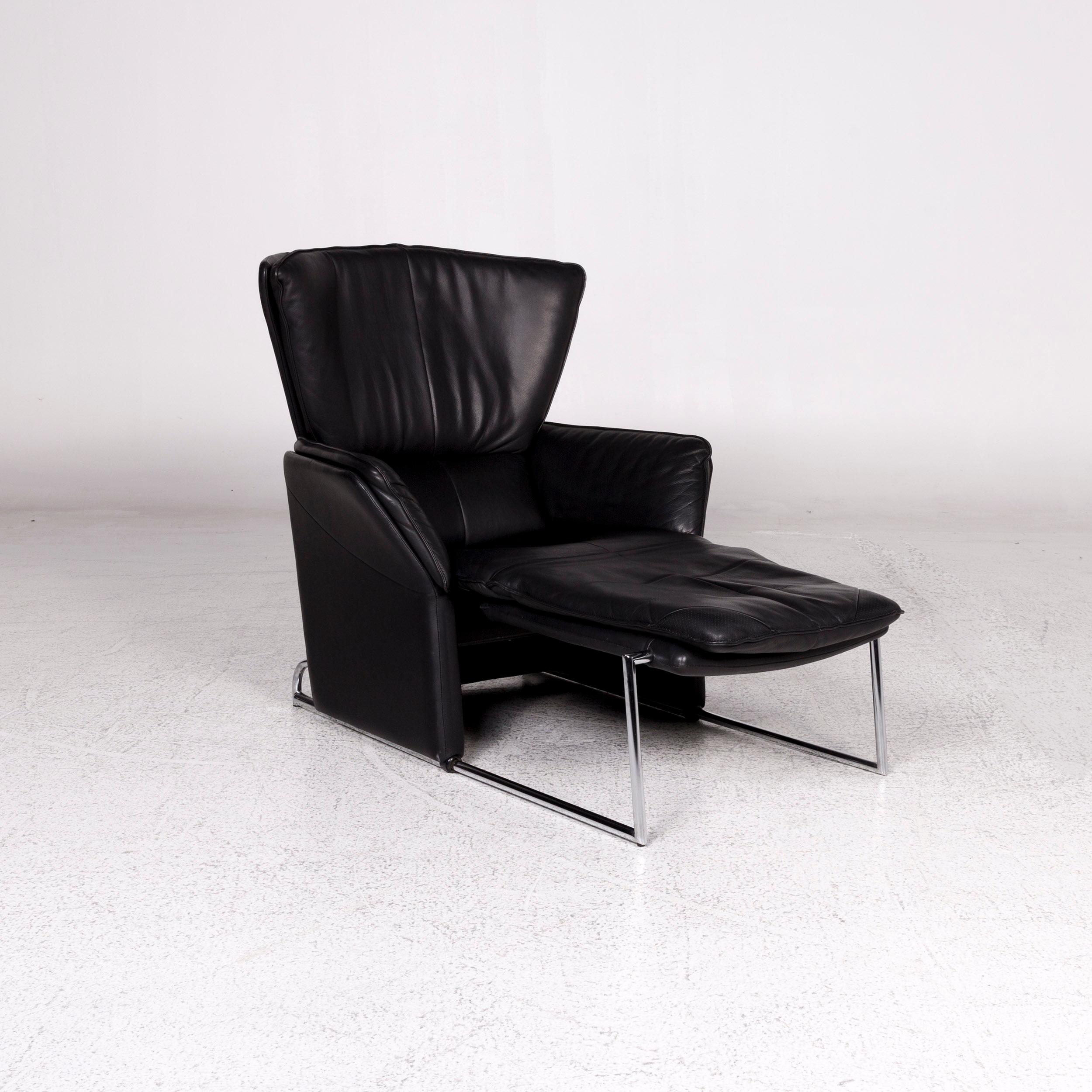 ledersessel schwarz design