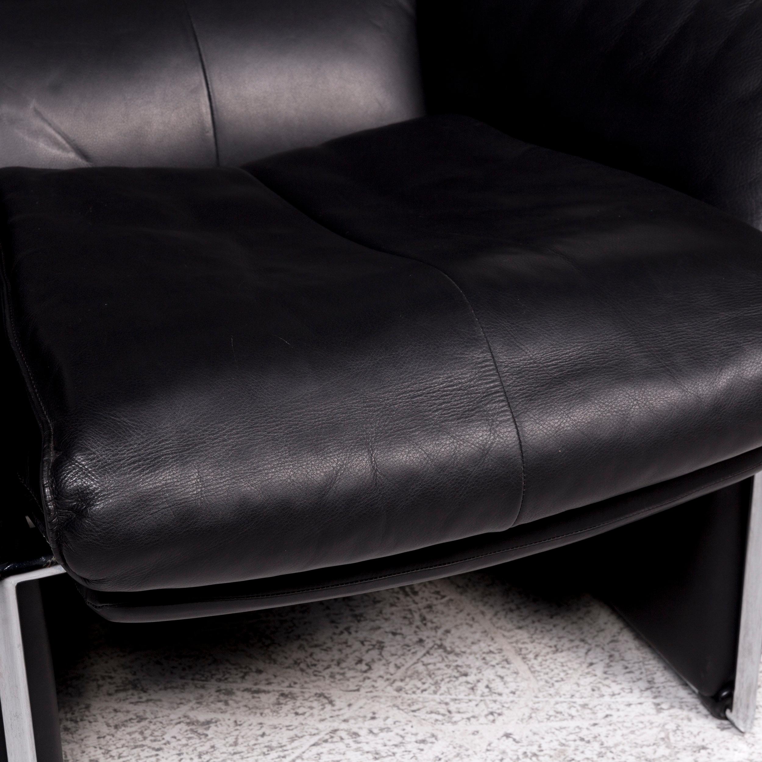 sessel schwarz leder