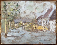 Impressionist Oil Painting of a Village Street Scene