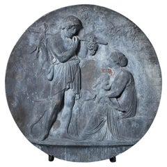 fter Thorvaldsen Plaque en plomb de style néoclassique anglais