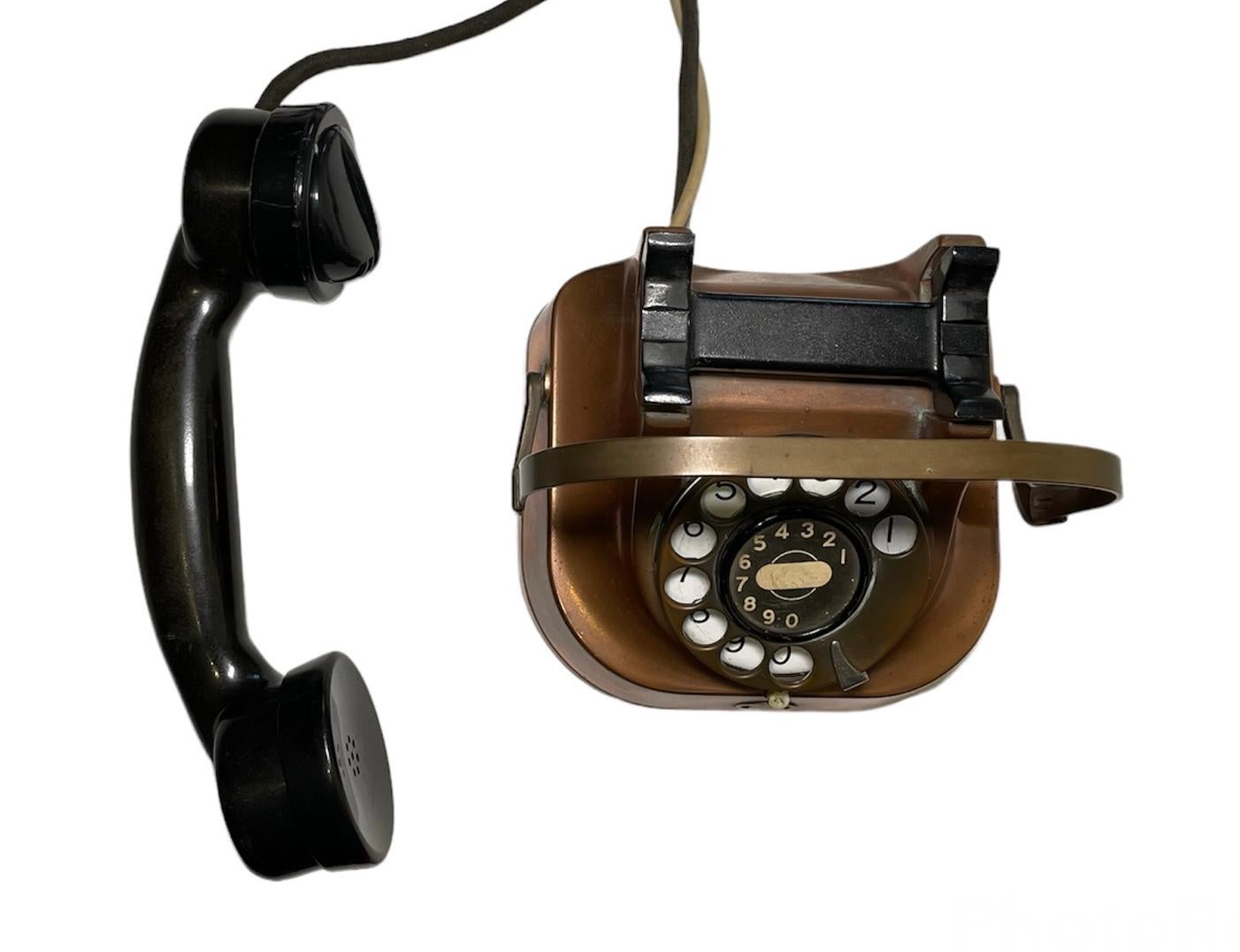 Machine-Made FTR Copper Rotary Dial Table / Desk Telephone For Sale