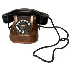 Vintage FTR Copper Rotary Dial Table / Desk Telephone