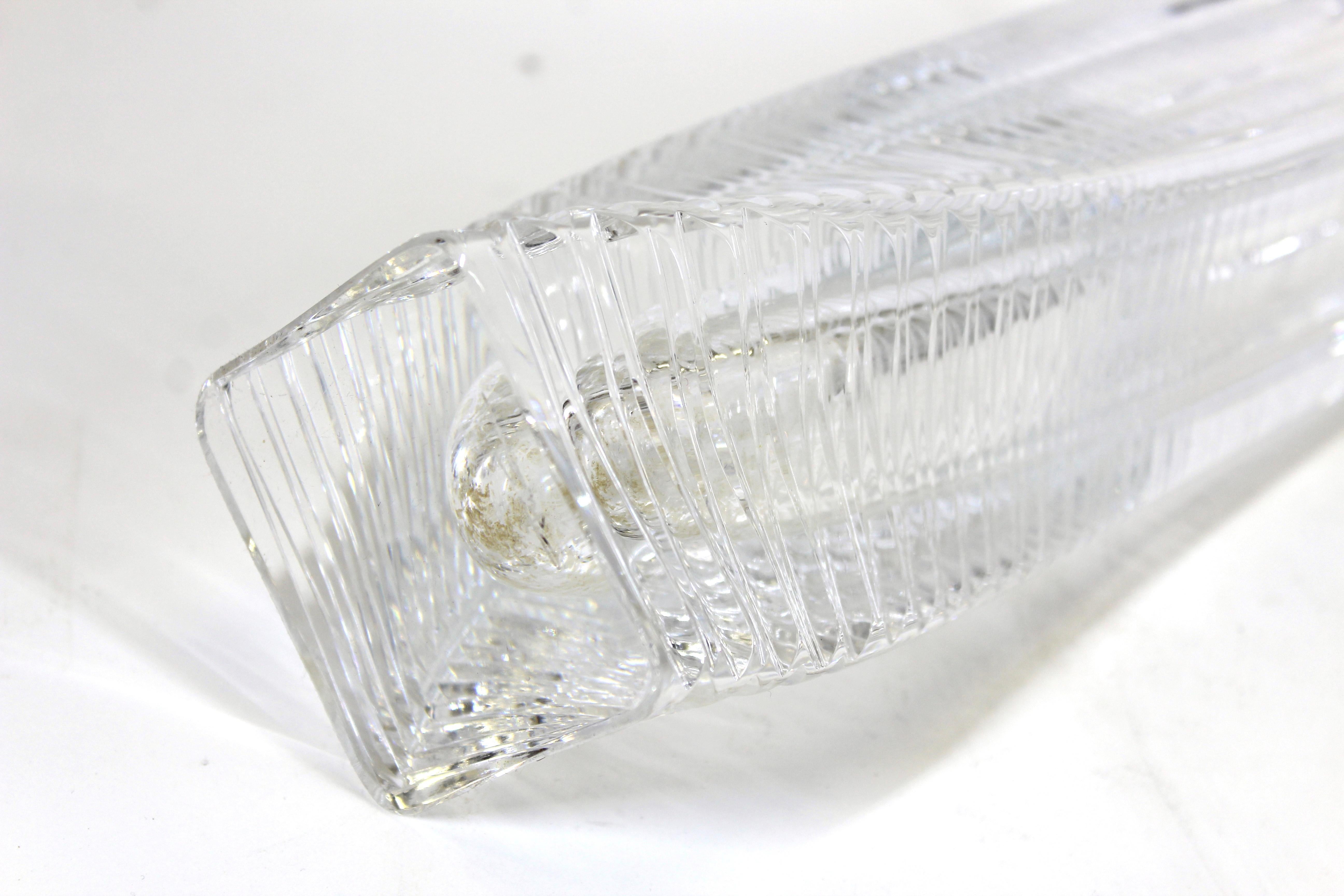 20th Century Fu Sosso for Hoya Japanese Modern Crystal Vase