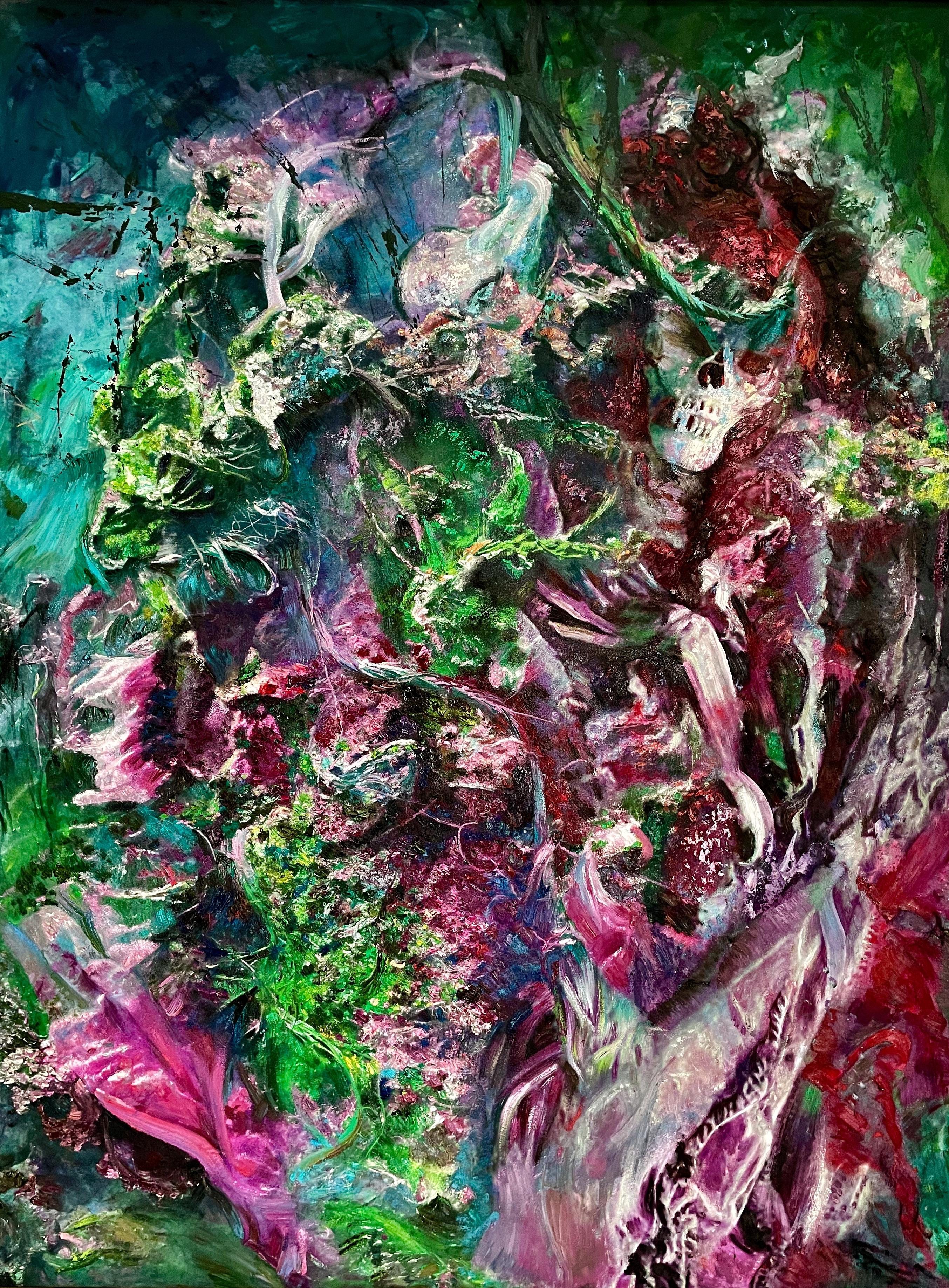 Chinese Contemporary art by Fu Ze-Nan - Abstract Expressionism New Wild No.2 - Painting by Fu Zenan