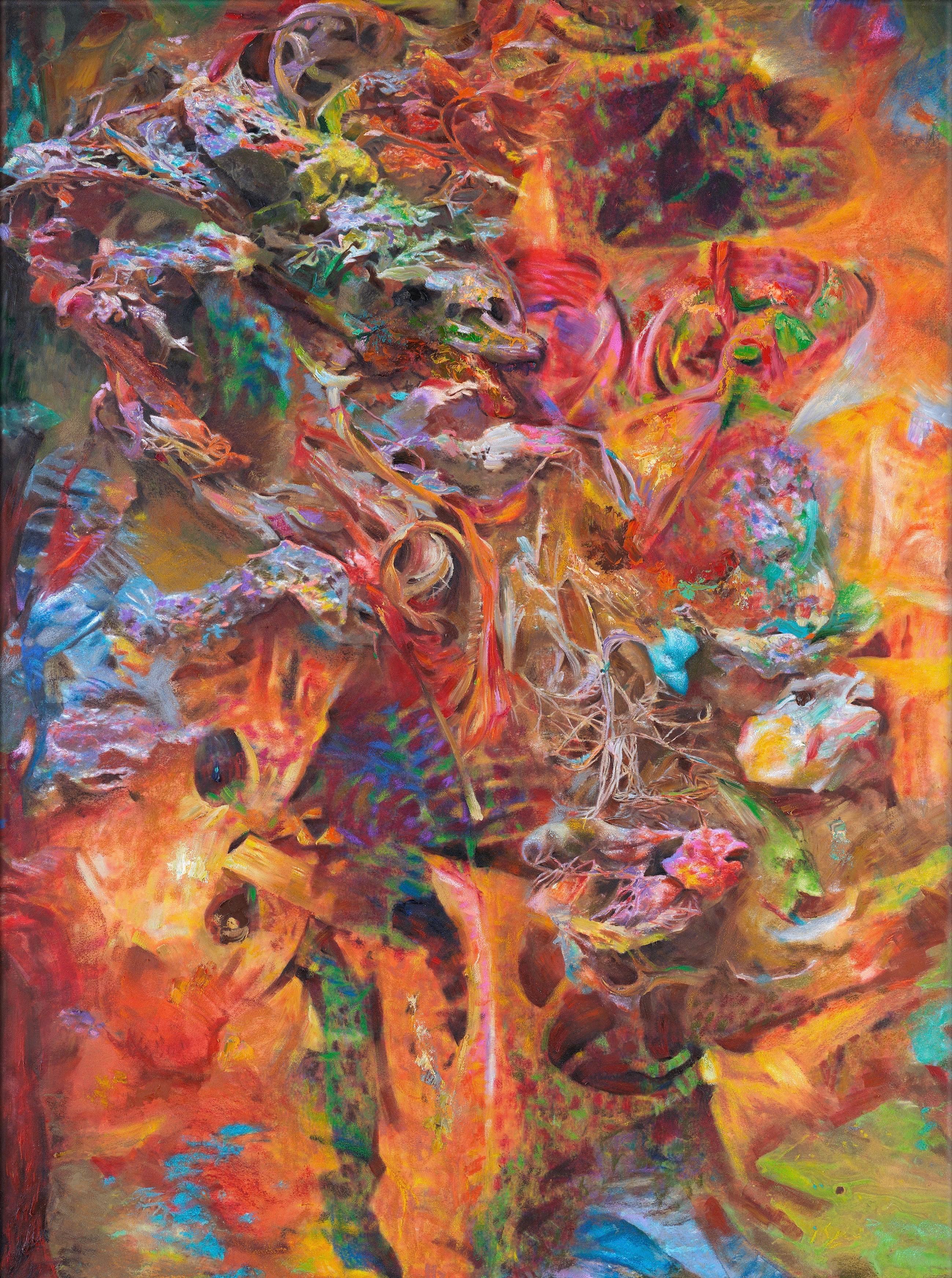 Fu Zenan Abstract Painting - Chinese Contemporary art by Fu Ze-Nan - Abstract Expressionism New Wild No.6