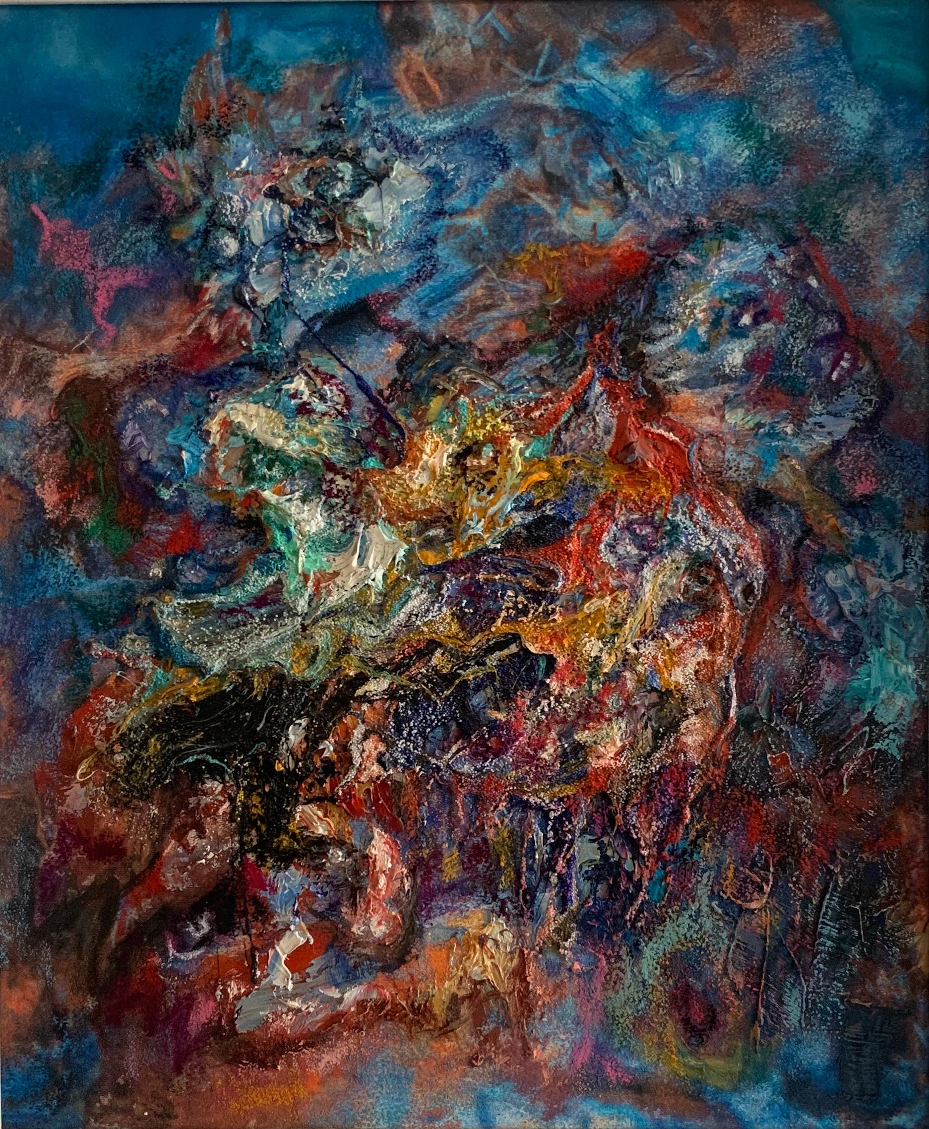 Fu Zenan Abstract Painting - Chinese Contemporary art by Fu Ze-Nan - Abstract Expressionism No.7