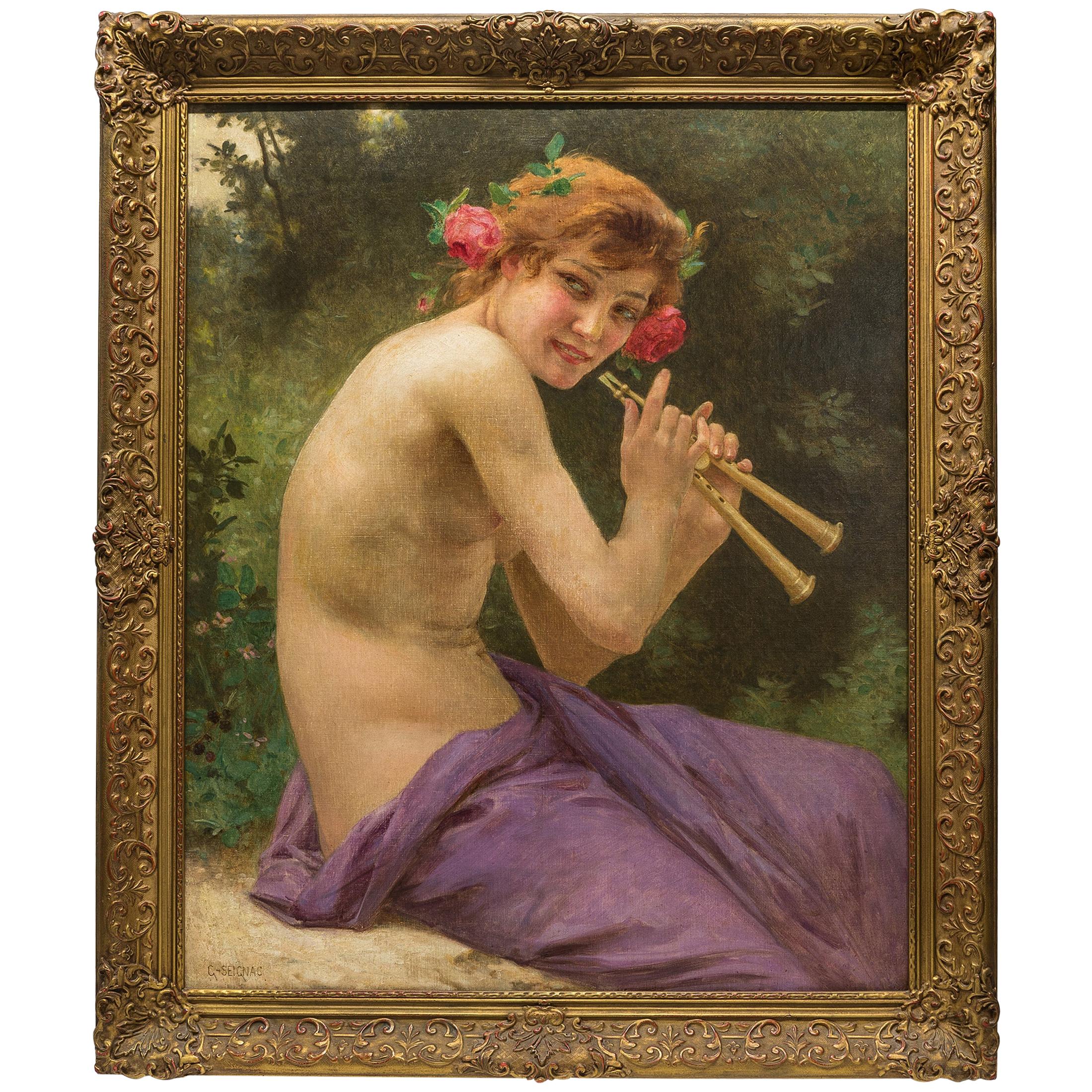 Fuanesse by Guillaume Seignac Late 19th Century French Oil Painting  For Sale