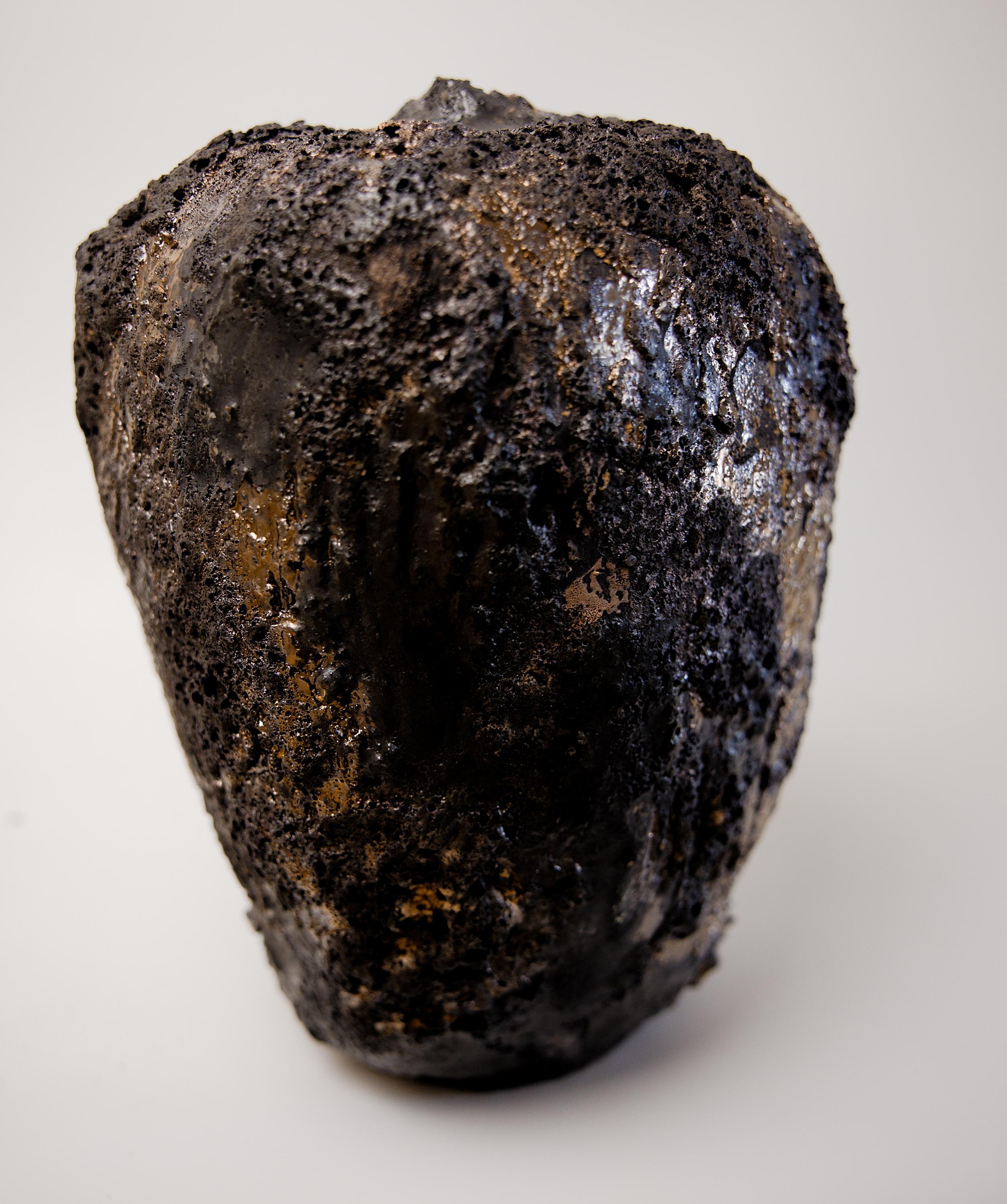 American Fubuki Bottle Vase- Square medium- Blacked Out For Sale