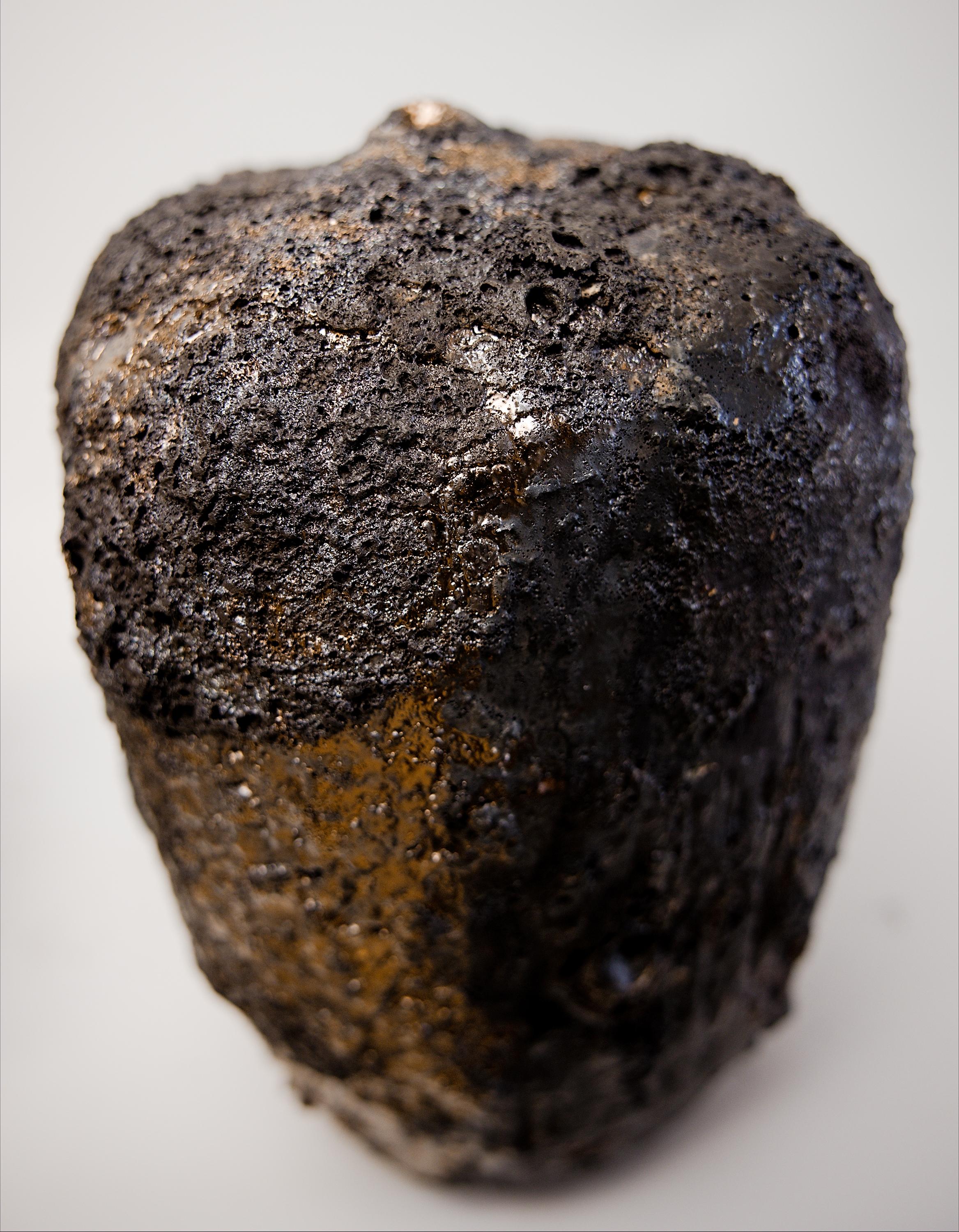 Glazed Fubuki Bottle Vase- Square medium- Blacked Out For Sale