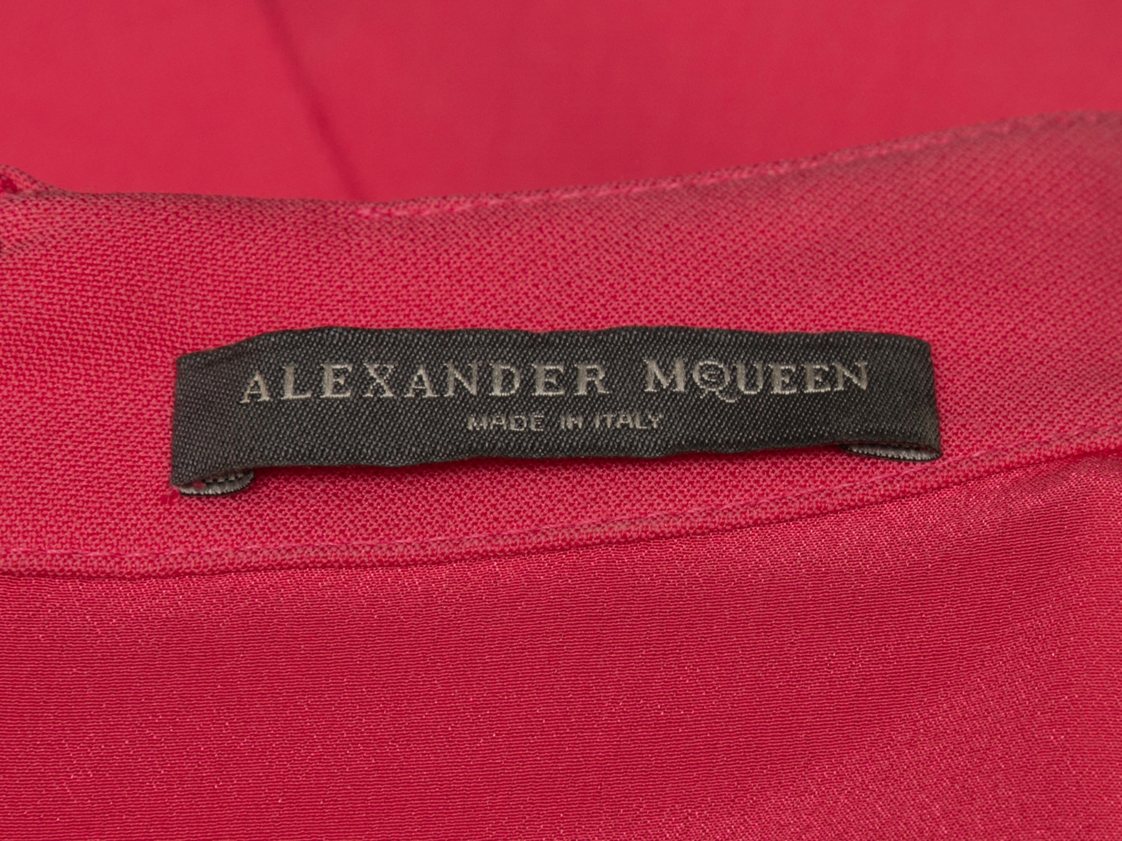  Alexander McQueen - Robe fuchsia en laine et soie, taille IT 42 Pour femmes 