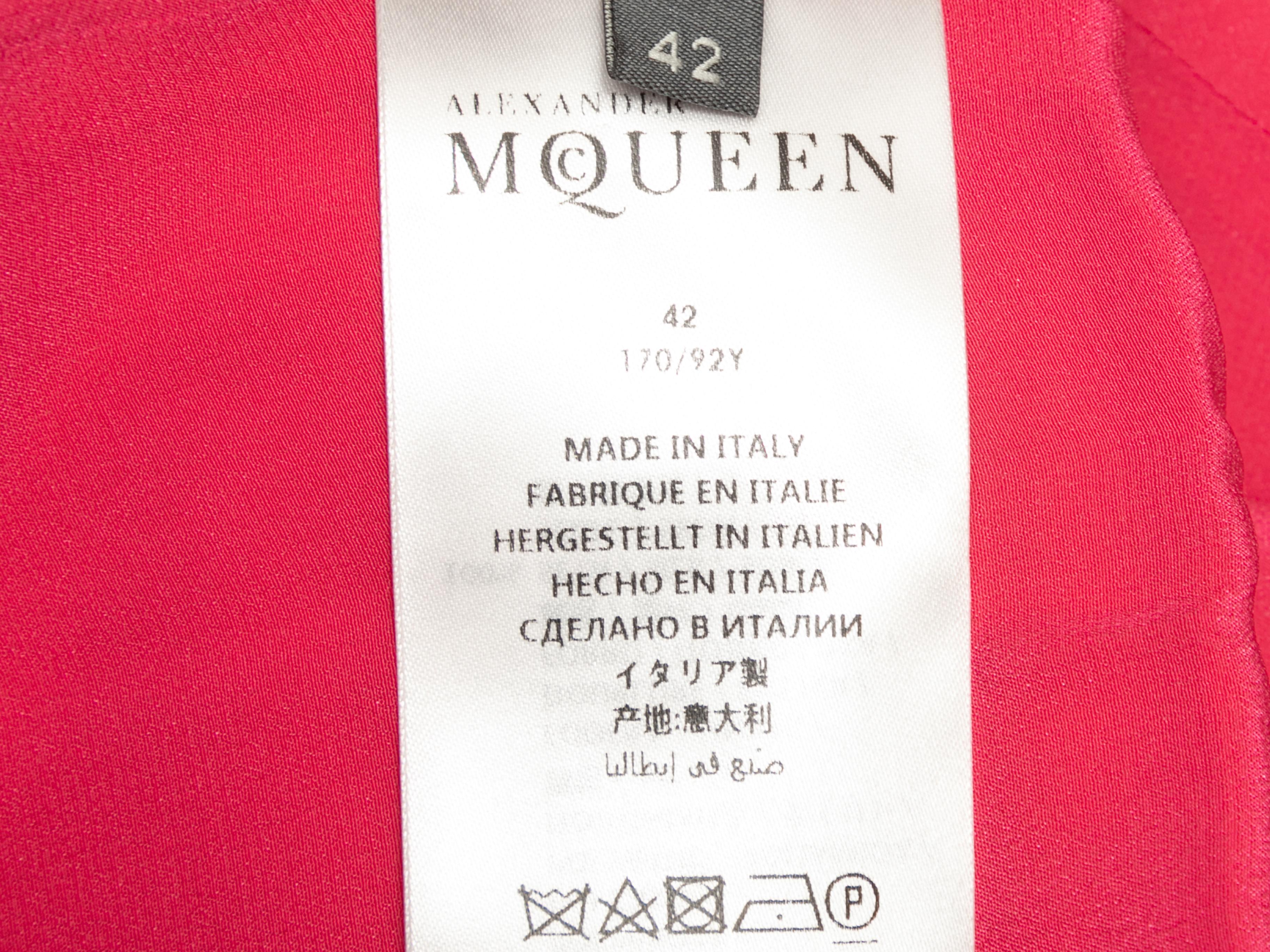 Alexander McQueen - Robe fuchsia en laine et soie, taille IT 42 1