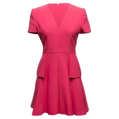 Fuchsia Alexander McQueen Wool & Silk-Blend Dress Size IT 42