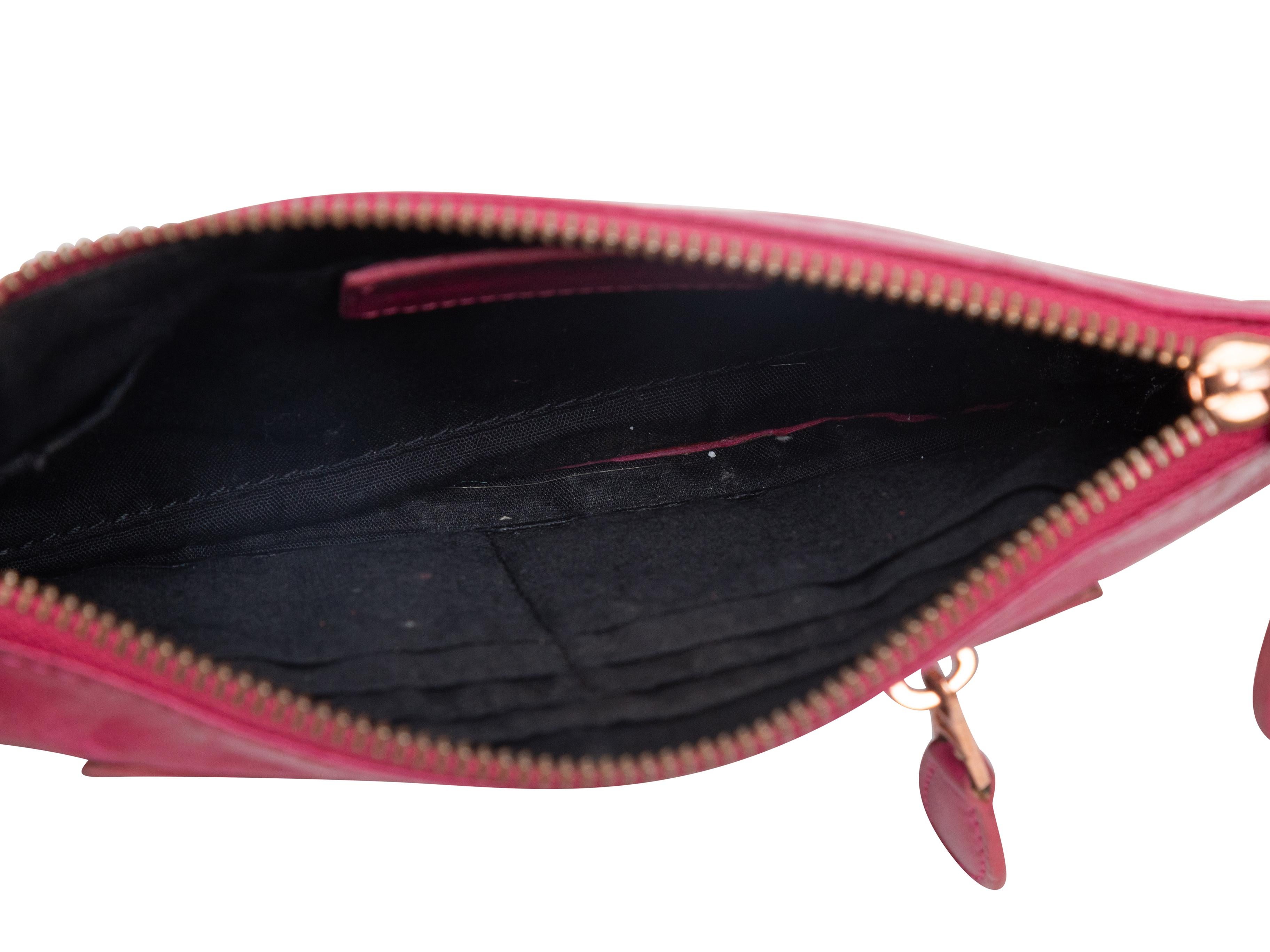 Fuchsia Balenciaga Le City Zip Wallet In Good Condition For Sale In New York, NY