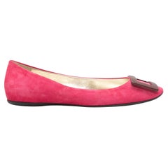 Roger Vivier Gommette Ballettschuhe in Fuchsia & Burgunderrot in Fuchsia Größe 39