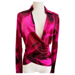 Fuchsia & Burgundy Tie-Up Top