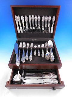 Fuchsia by Georg Jensen Klokke Sterling Flatware Service Set Rare 108 pieces