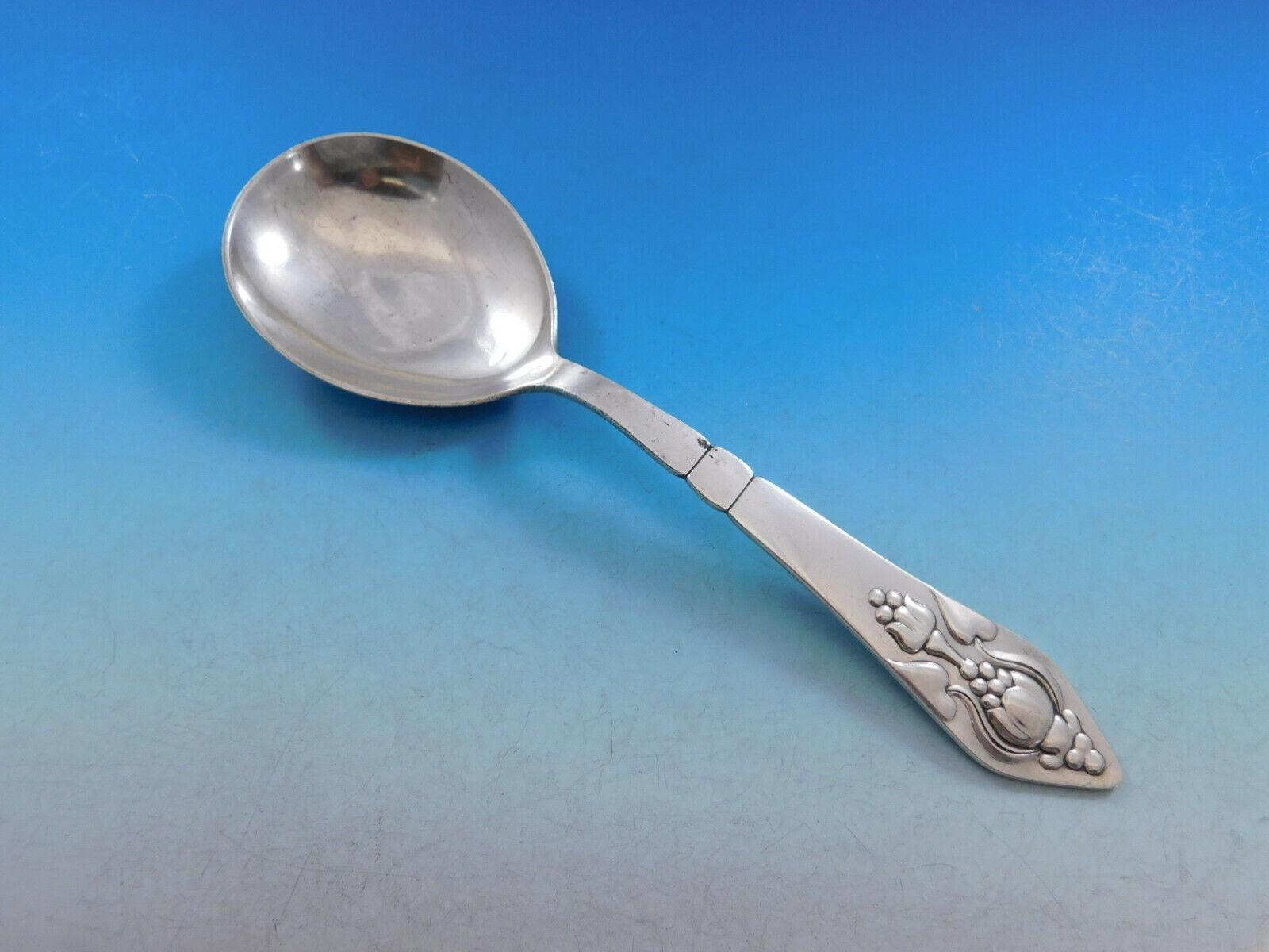 Fuchsia by Georg Jensen Klokke Sterling-Besteck für 12 Personen 148 Teile (Art nouveau) im Angebot