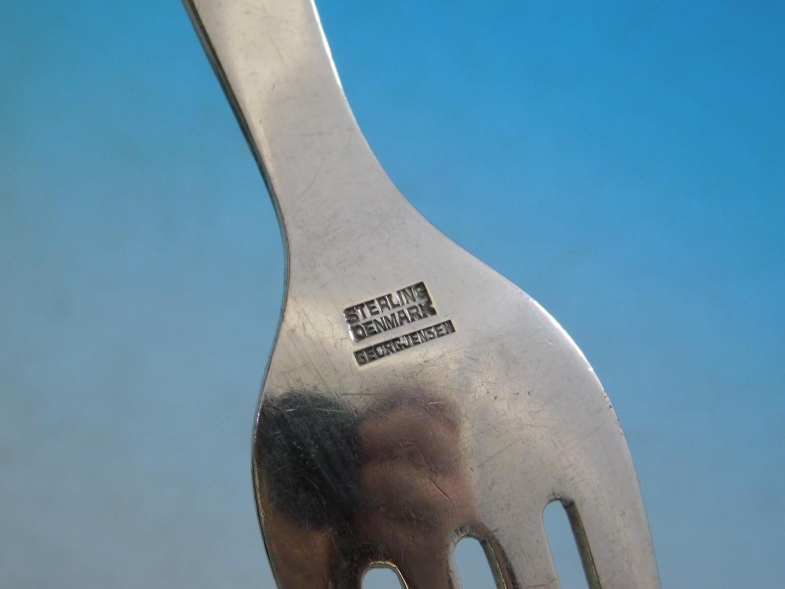 Fuchsia by Georg Jensen Klokke Sterling-Besteck für 12 Personen 148 Teile im Zustand „Hervorragend“ im Angebot in Big Bend, WI