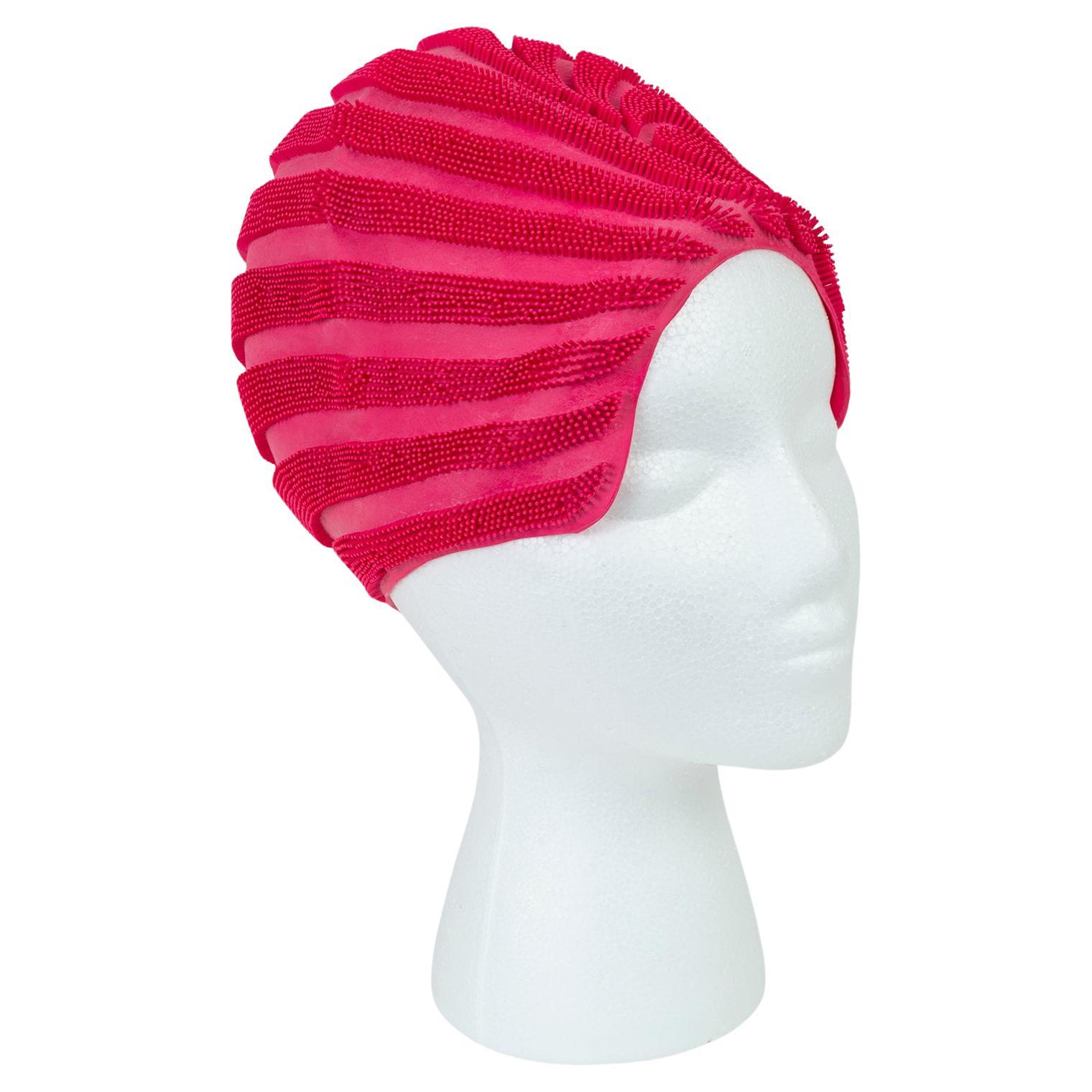 Fuchsia Esther Williams Swim Bathing Cap with Textured Swirls, Spain –O/S,  1950s at 1stDibs | esther williams swim cap, esther williams bathing cap, esther  williams measurements