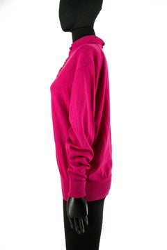 Fuchsia Laura Ashley Long Sleeve Polo Top