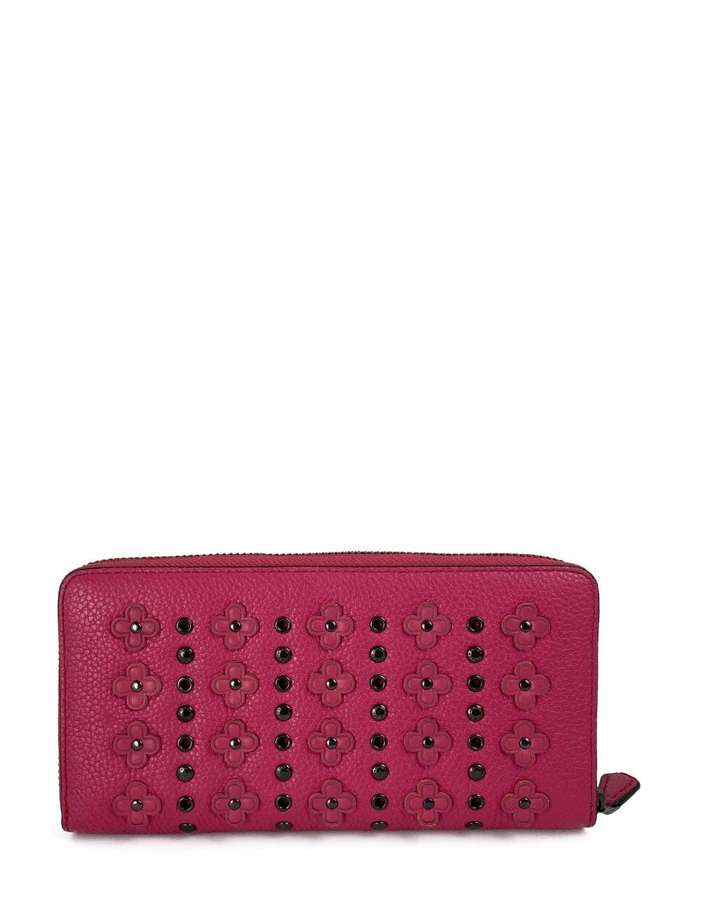 pink coach card case