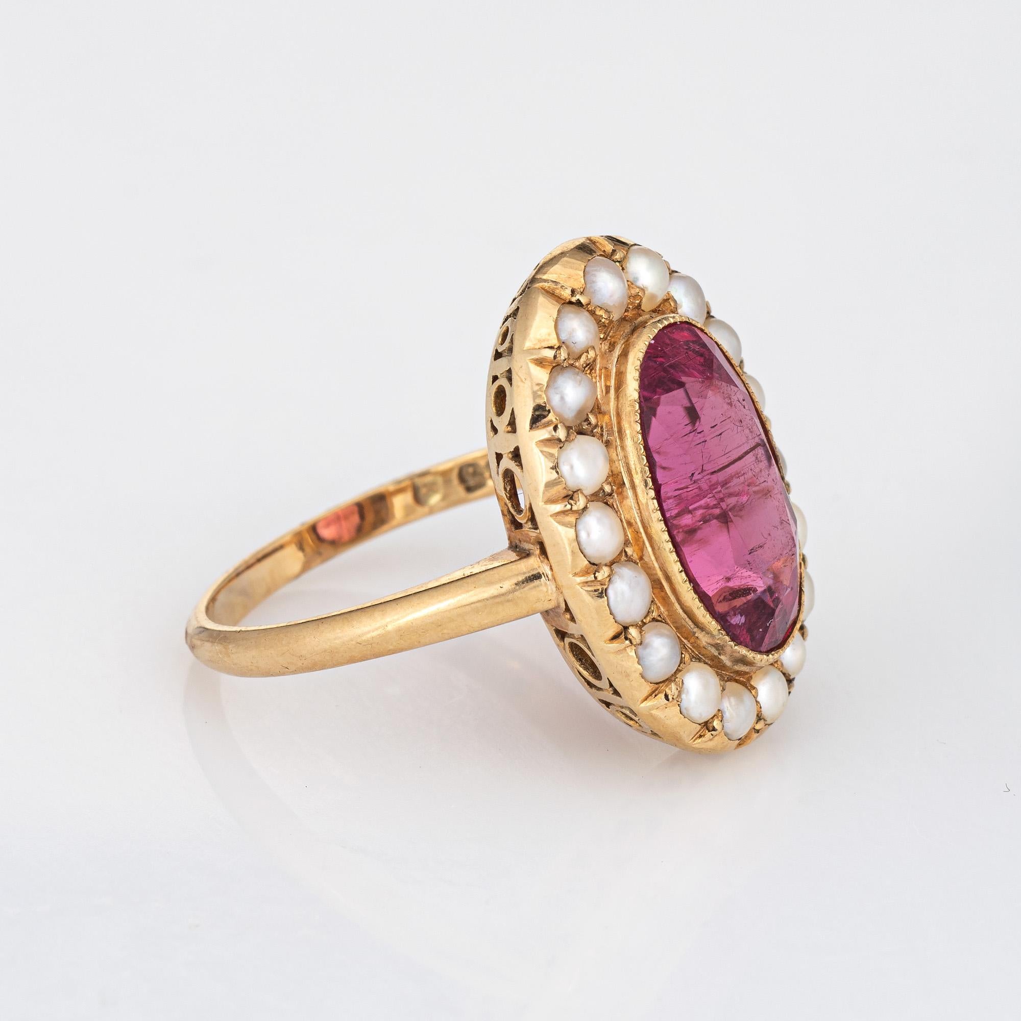 vintage pink tourmaline ring