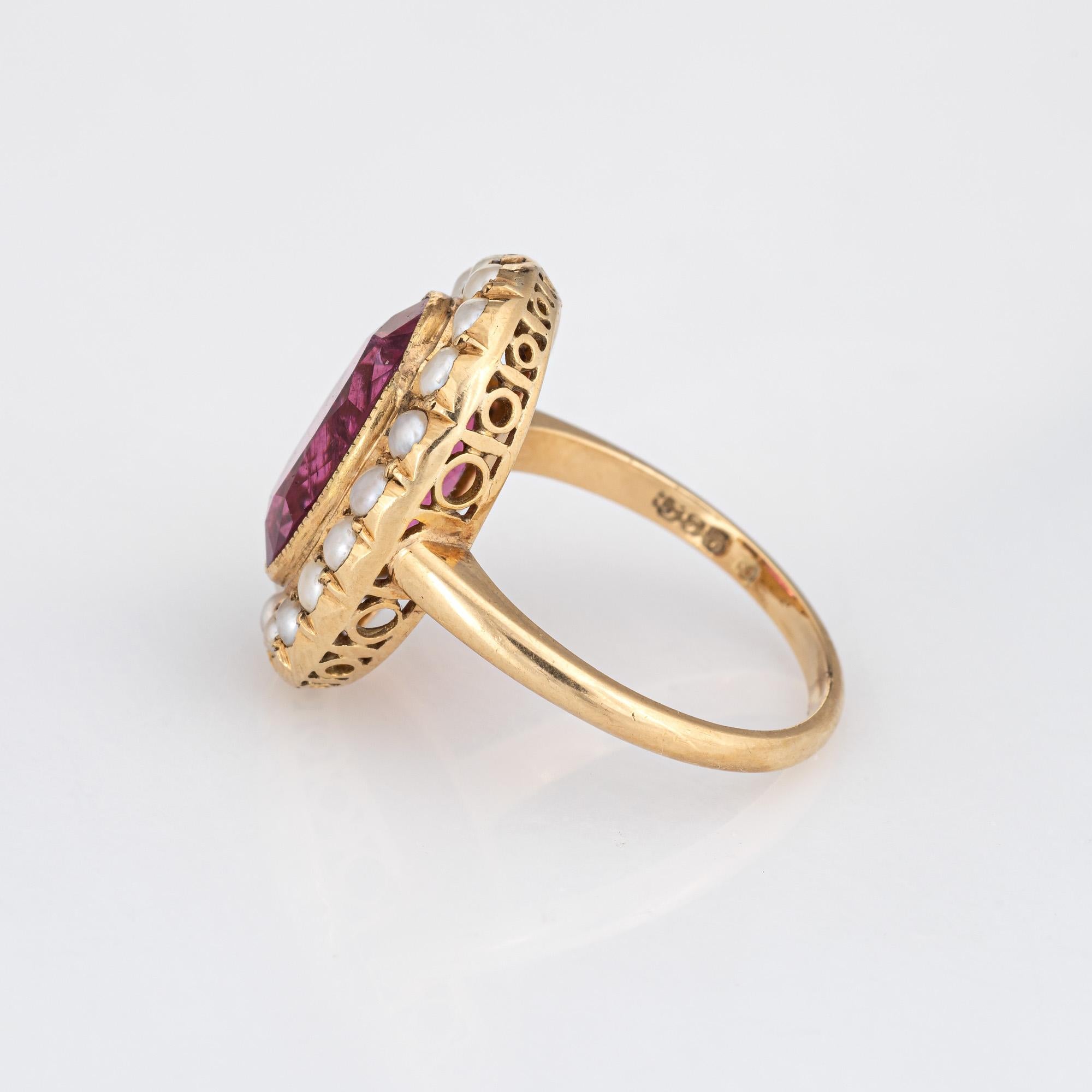 pink tourmaline ring vintage