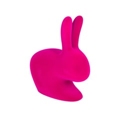 Fuchsia Velvet Rabbit Chair by Stefano Giovannoni