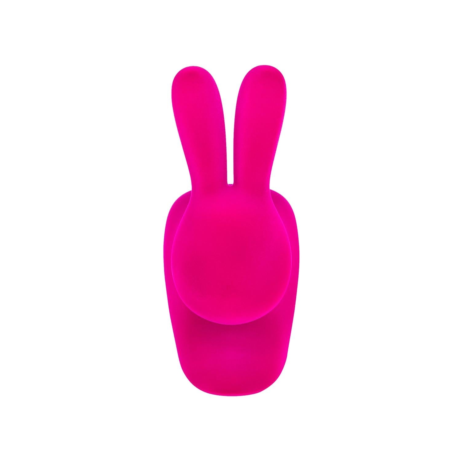 Fuchsia Velvet Rabbit Chair by Stefano Giovannoni In New Condition For Sale In Beverly Hills, CA